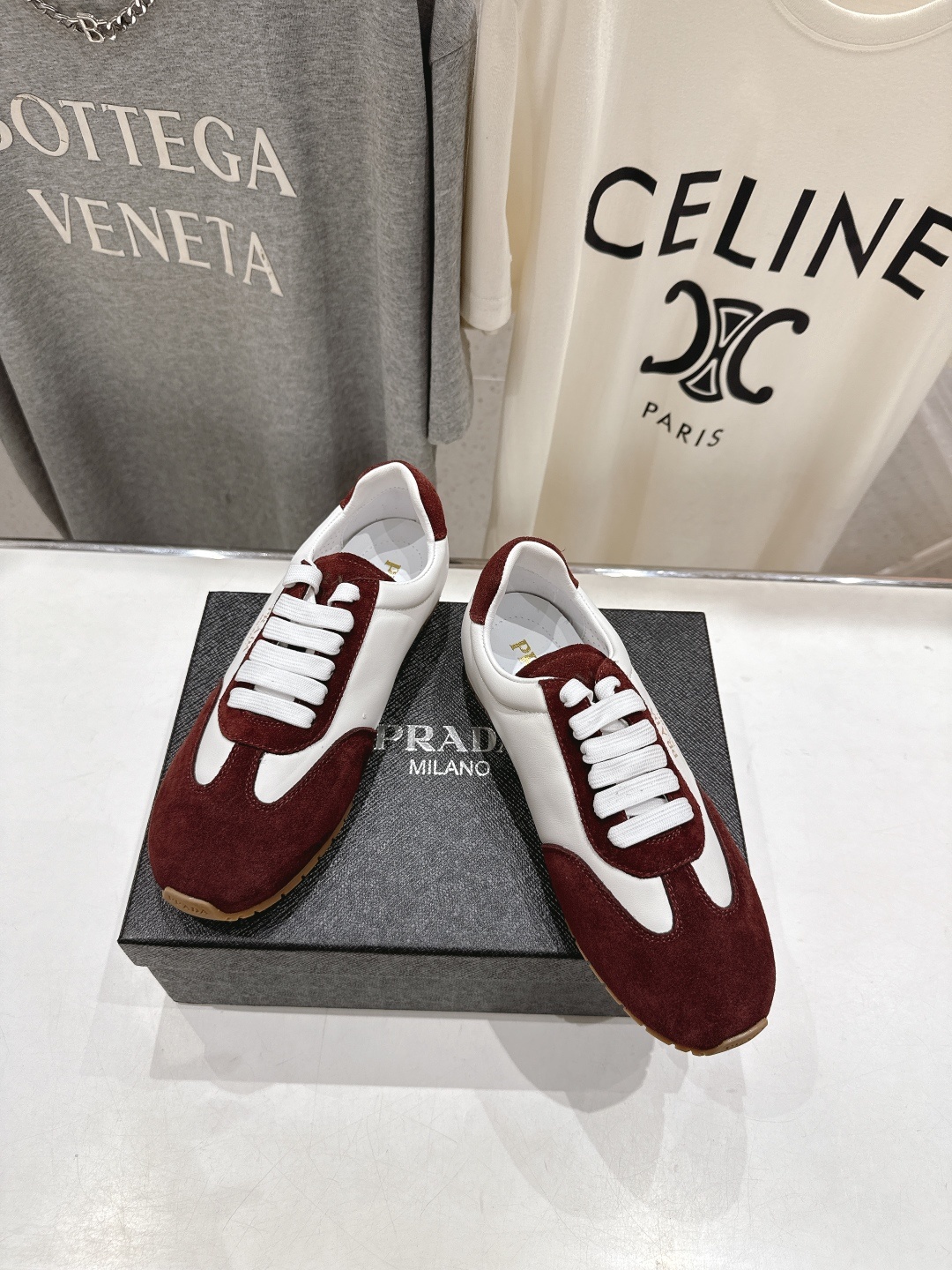 高版本出厂 Prada/普拉达P家25ssfw F029~new新款系带休闲运动鞋,上脚非常舒服软胶底素