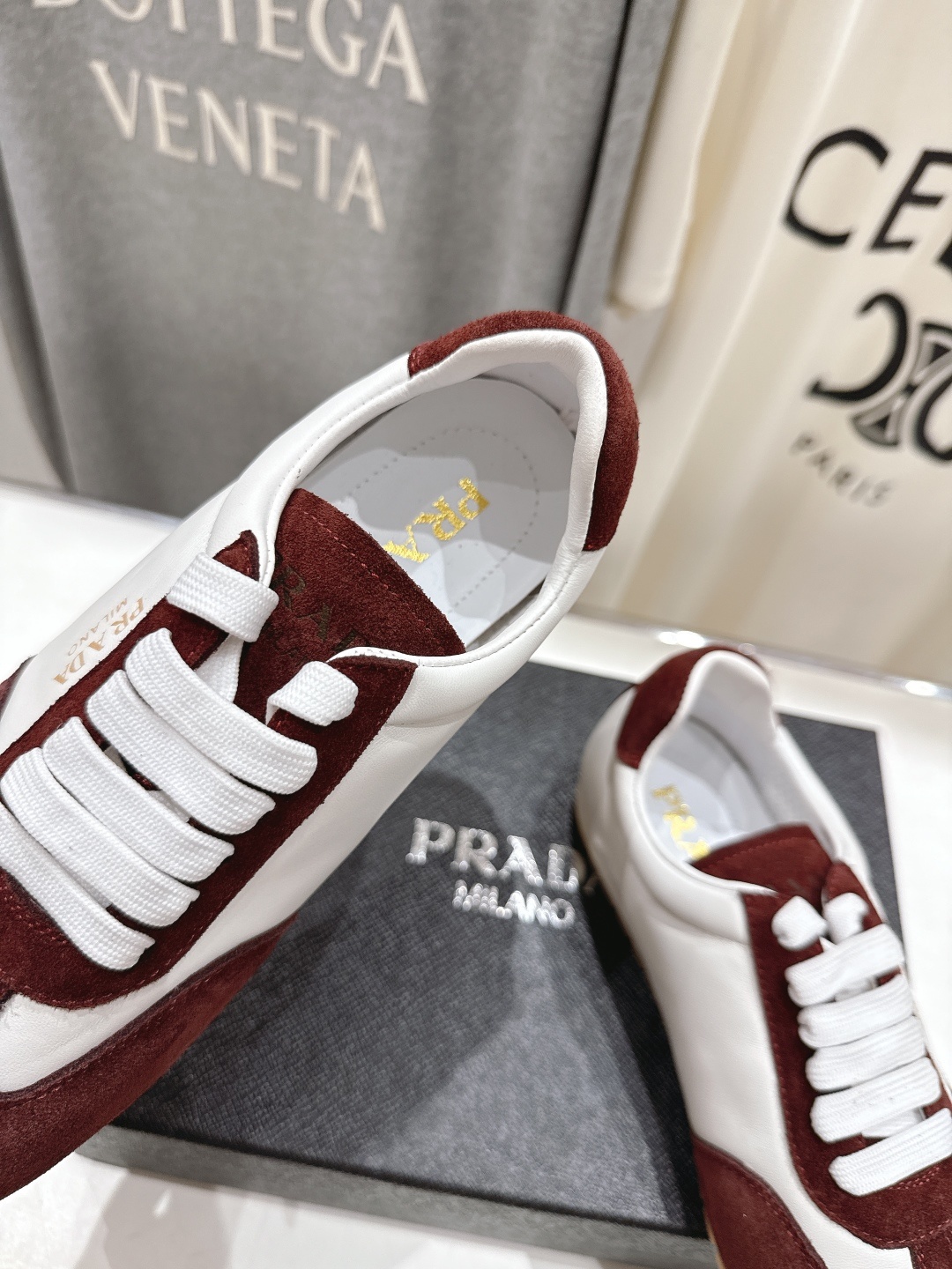 高版本出厂 Prada/普拉达P家25ssfw F029~new新款系带休闲运动鞋,上脚非常舒服软胶底素