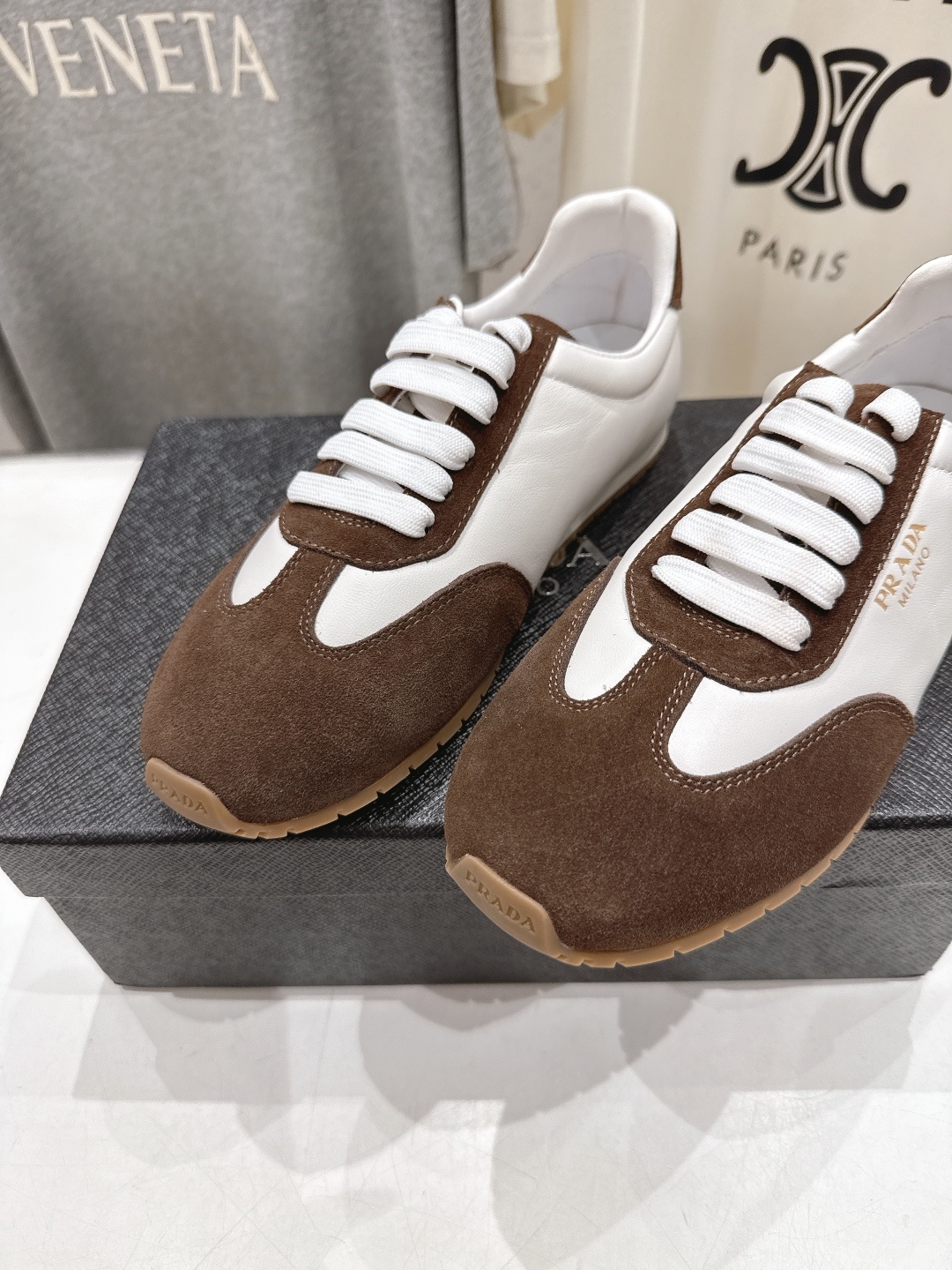 高版本出厂 Prada/普拉达P家25ssfw F029~new新款系带休闲运动鞋,上脚非常舒服软胶底素