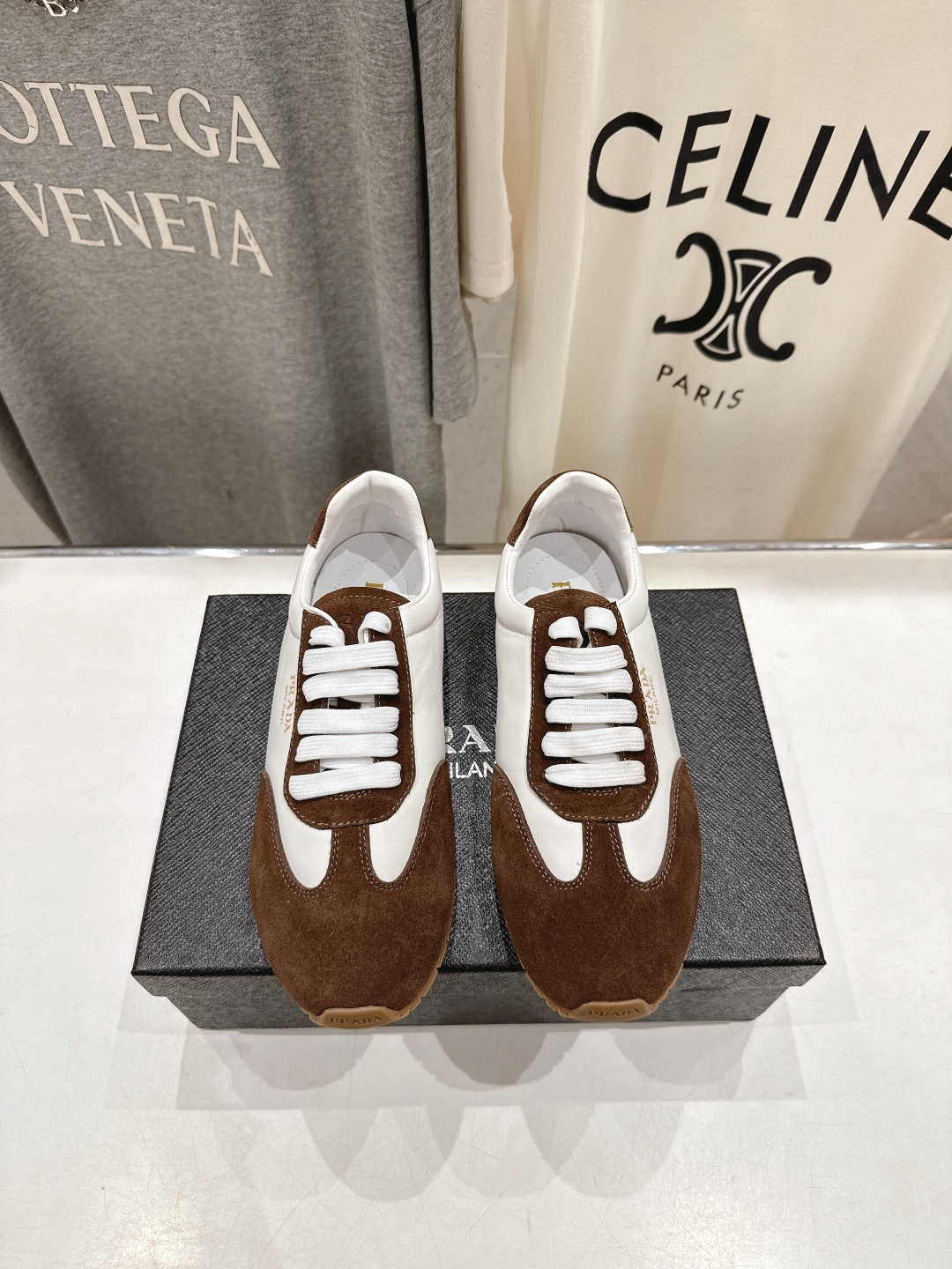 高版本出厂 Prada/普拉达P家25ssfw F029~new新款系带休闲运动鞋,上脚非常舒服软胶底素