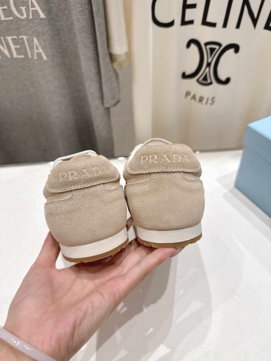 高版本出厂 情侣款 Prada 普拉达 F034 25ss/专柜新款情侣平底运动休闲鞋德训鞋阿甘鞋~各路