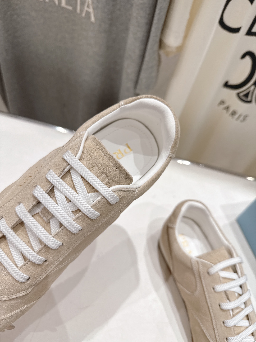 高版本出厂 情侣款 Prada 普拉达 F034 25ss/专柜新款情侣平底运动休闲鞋德训鞋阿甘鞋~各路