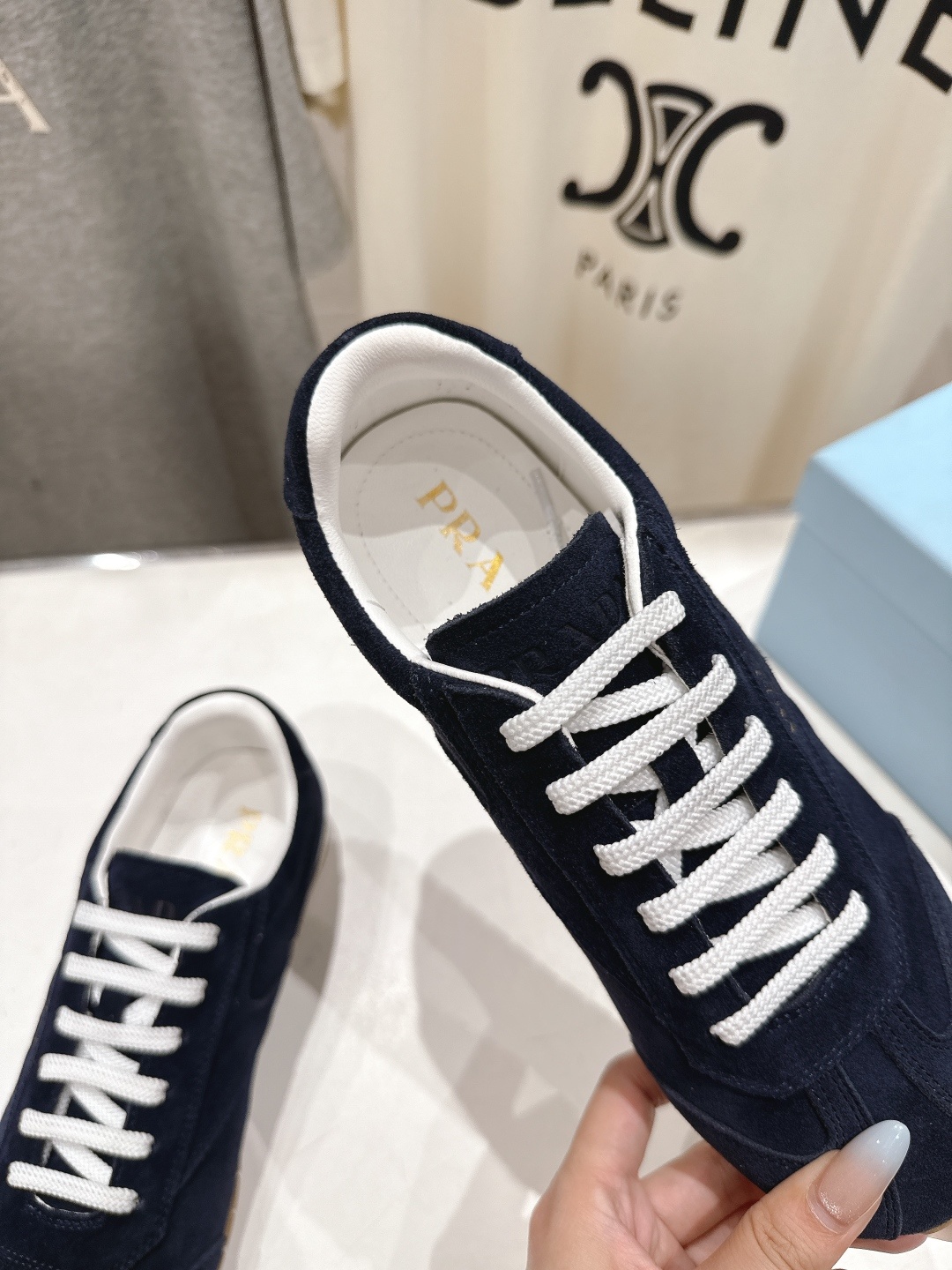 高版本出厂 情侣款 Prada 普拉达 F034 25ss/专柜新款情侣平底运动休闲鞋德训鞋阿甘鞋~各路