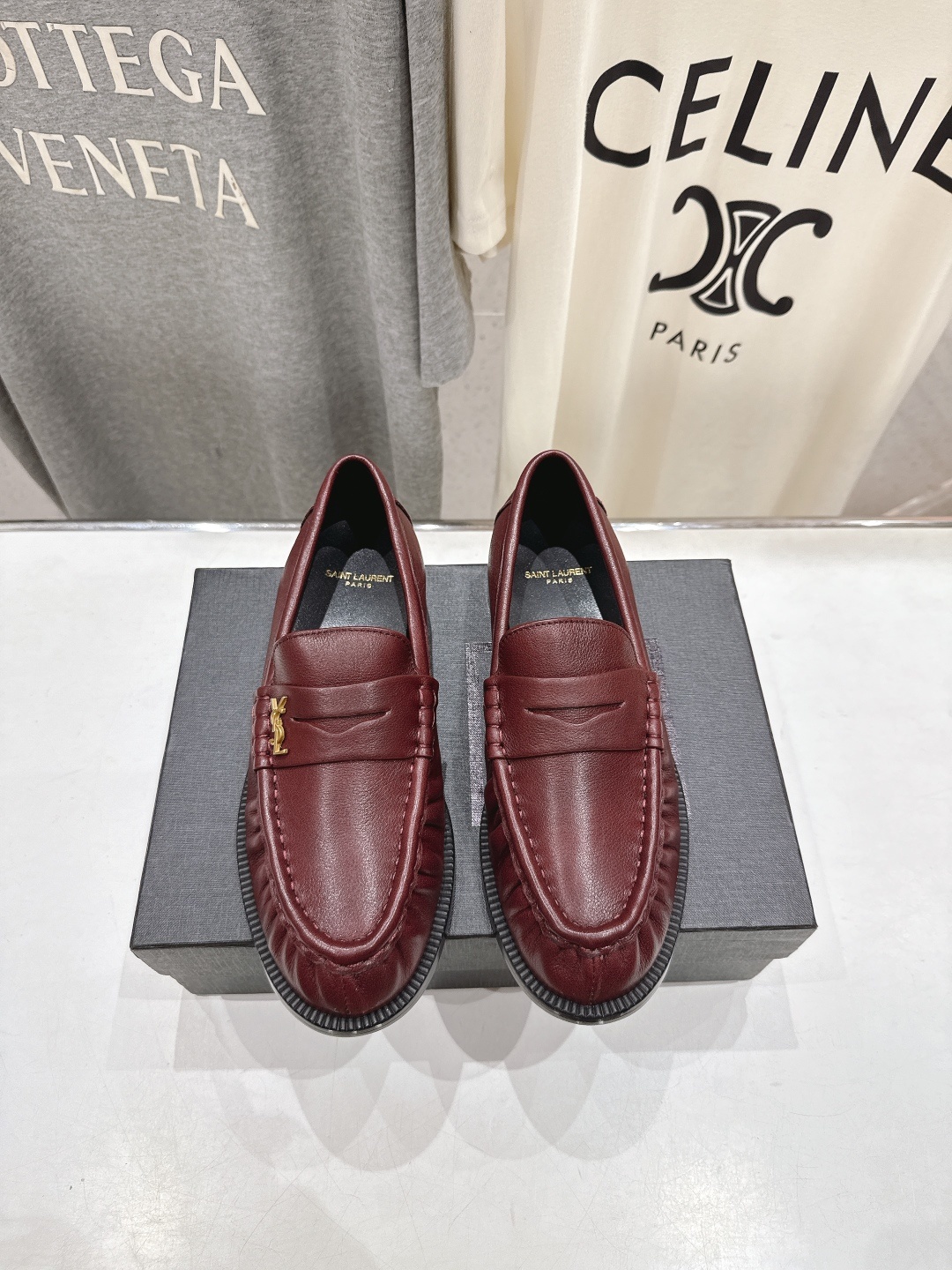高版本出厂 SAINT LAURENT/圣罗兰YSL 25ss爆款平底玛丽珍一脚蹬乐福鞋,2025全新升