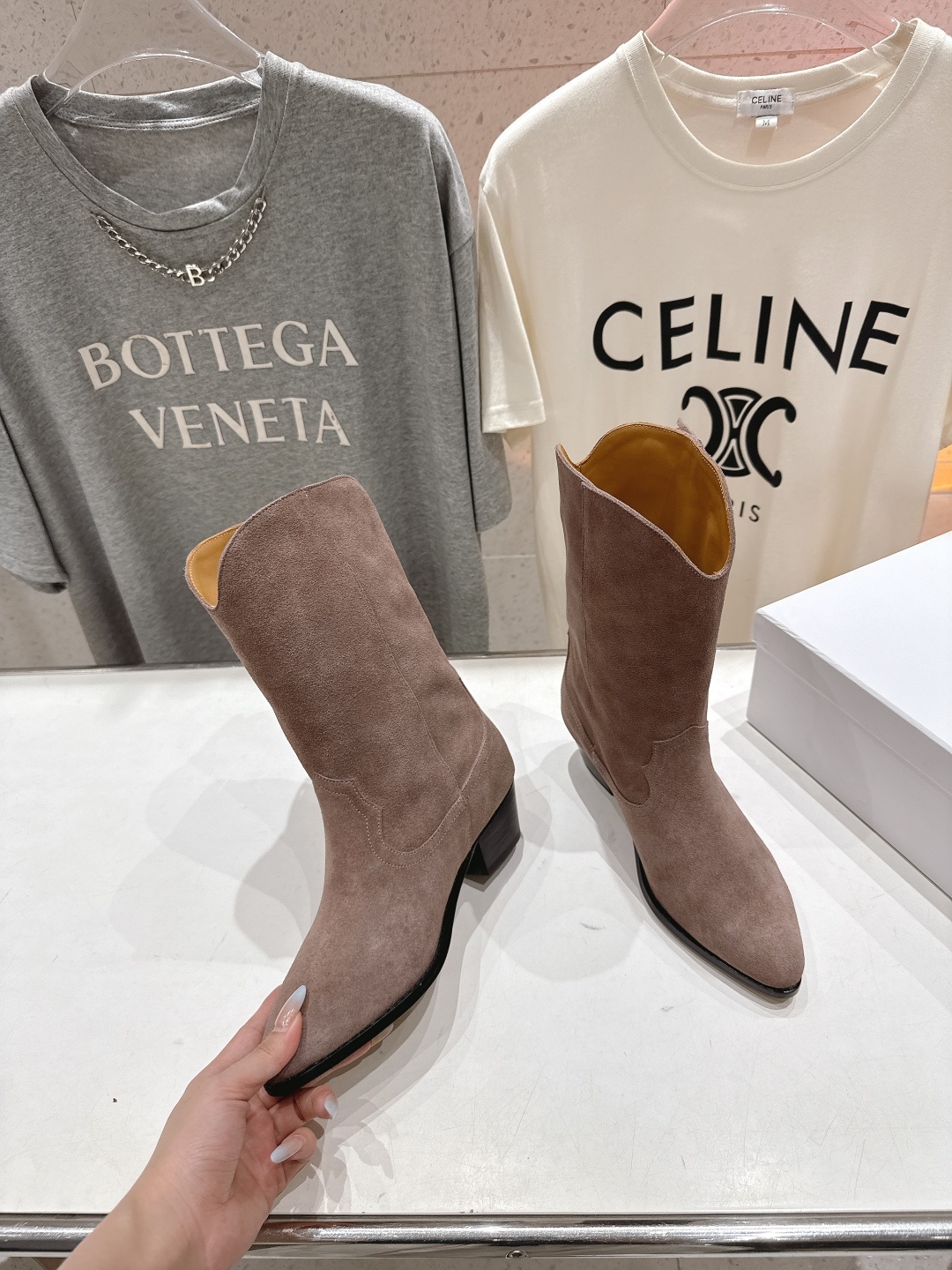 高版本出厂 ISABEL MARANT/伊莎贝尔F042 2025ss新款印第安风格流苏中筒靴西部靴超级