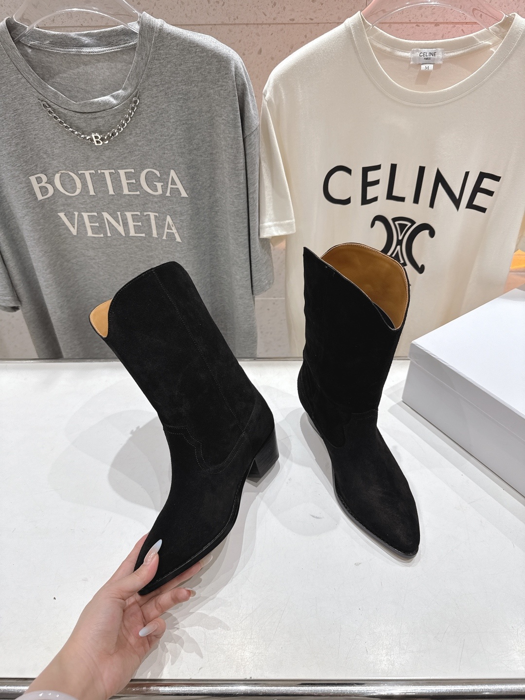 高版本出厂 ISABEL MARANT/伊莎贝尔F042 2025ss新款印第安风格流苏中筒靴西部靴超级