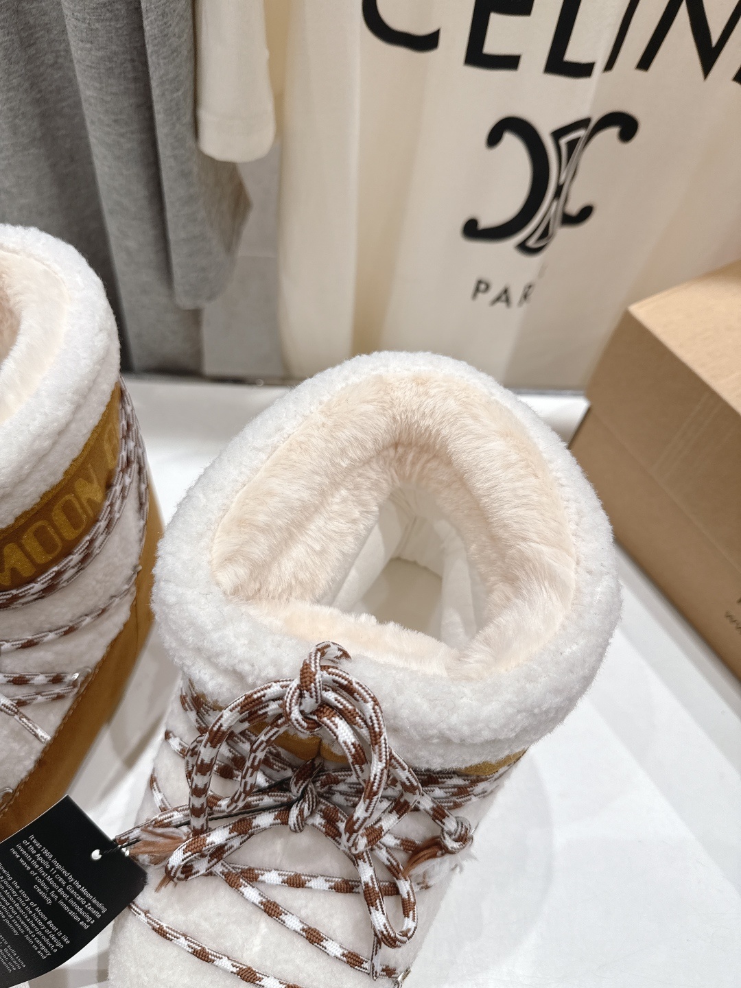 高版本出厂 毛毛款 Moon Boot 2025ss秋冬季爆款保暖厚底雪地靴 【丑萌月亮雪地靴】忘了UG