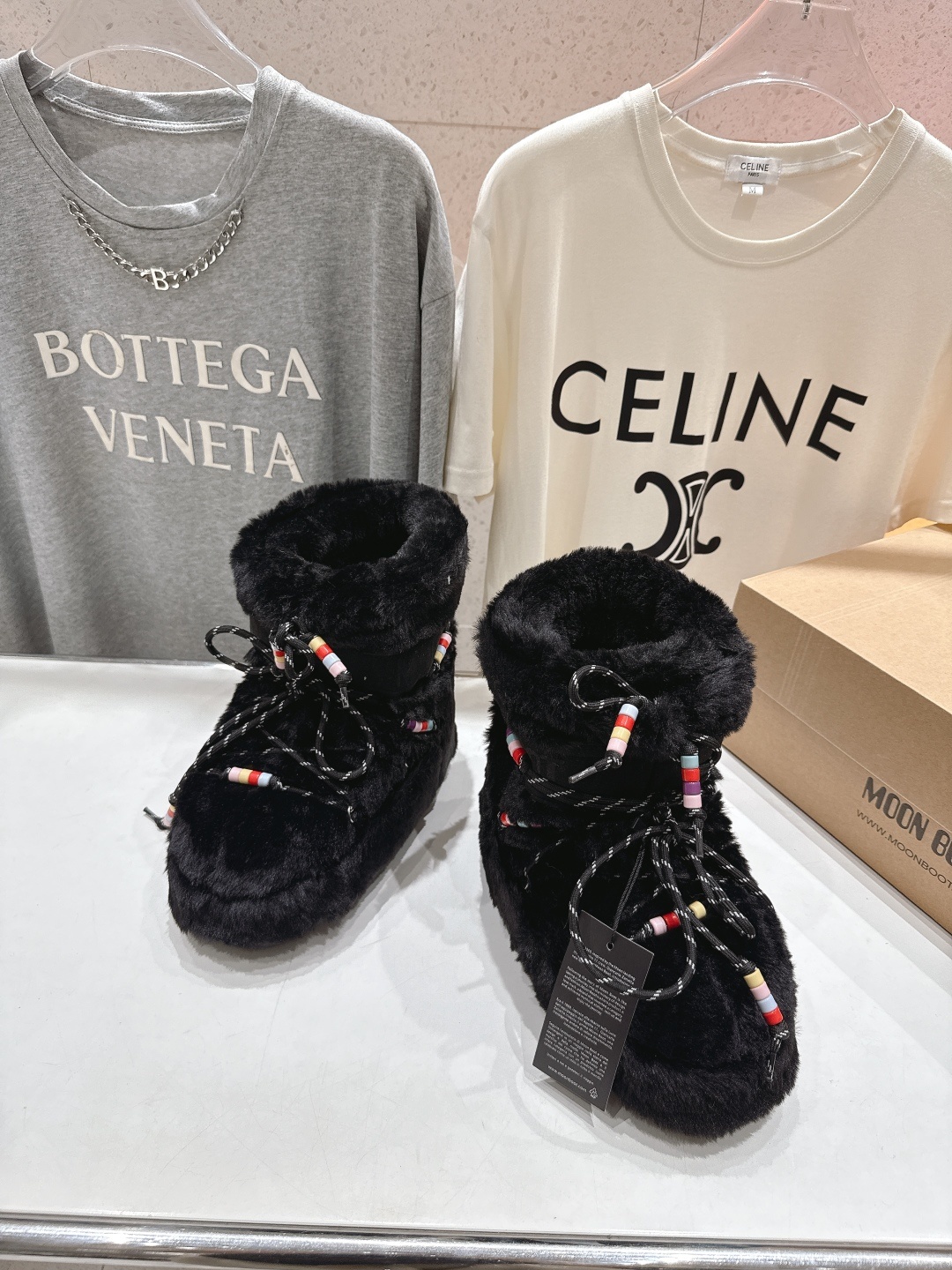 高版本出厂 毛毛款 Moon Boot 2025ss秋冬季爆款保暖厚底雪地靴 【丑萌月亮雪地靴】忘了UG