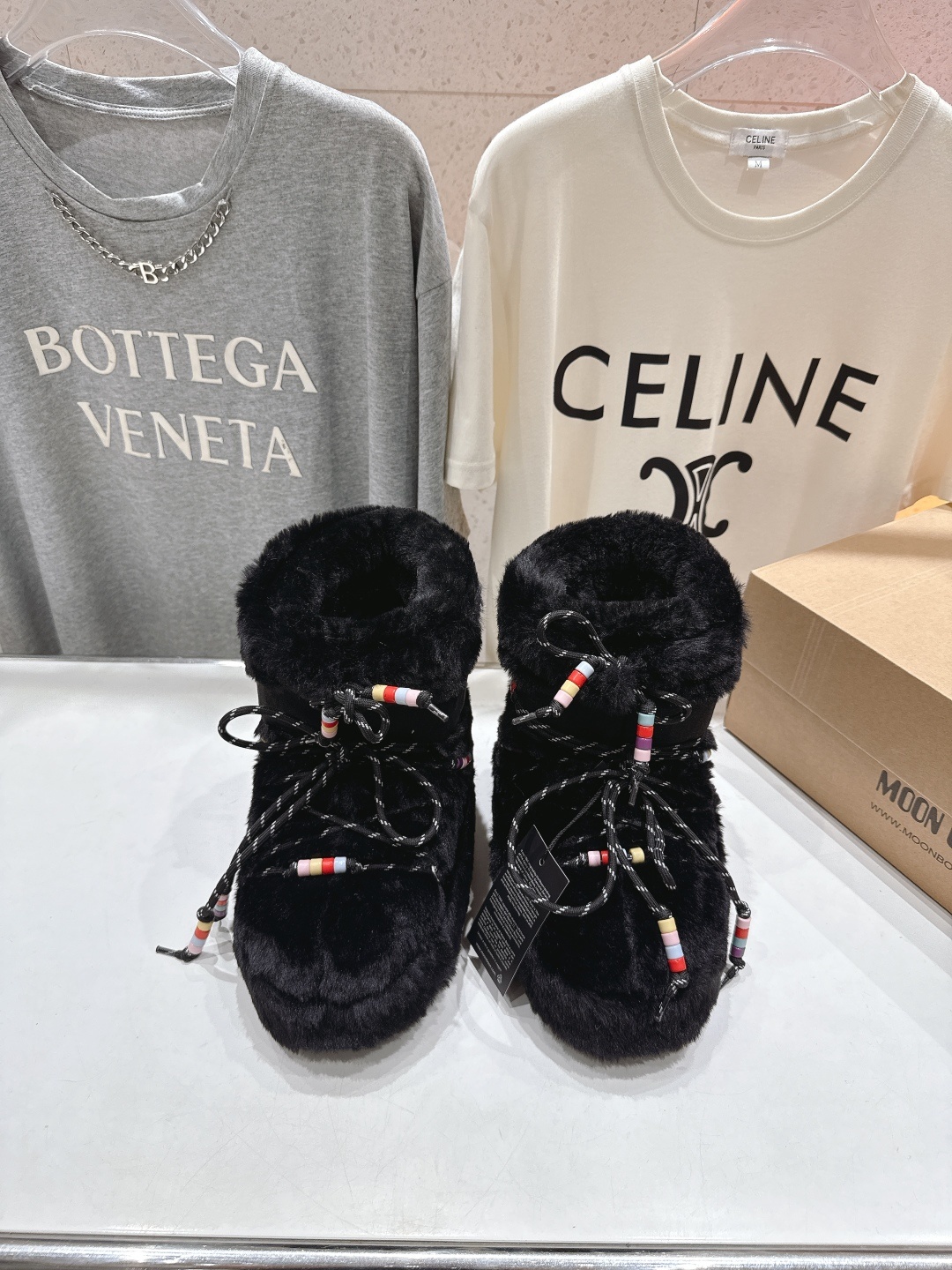 高版本出厂 毛毛款 Moon Boot 2025ss秋冬季爆款保暖厚底雪地靴 【丑萌月亮雪地靴】忘了UG