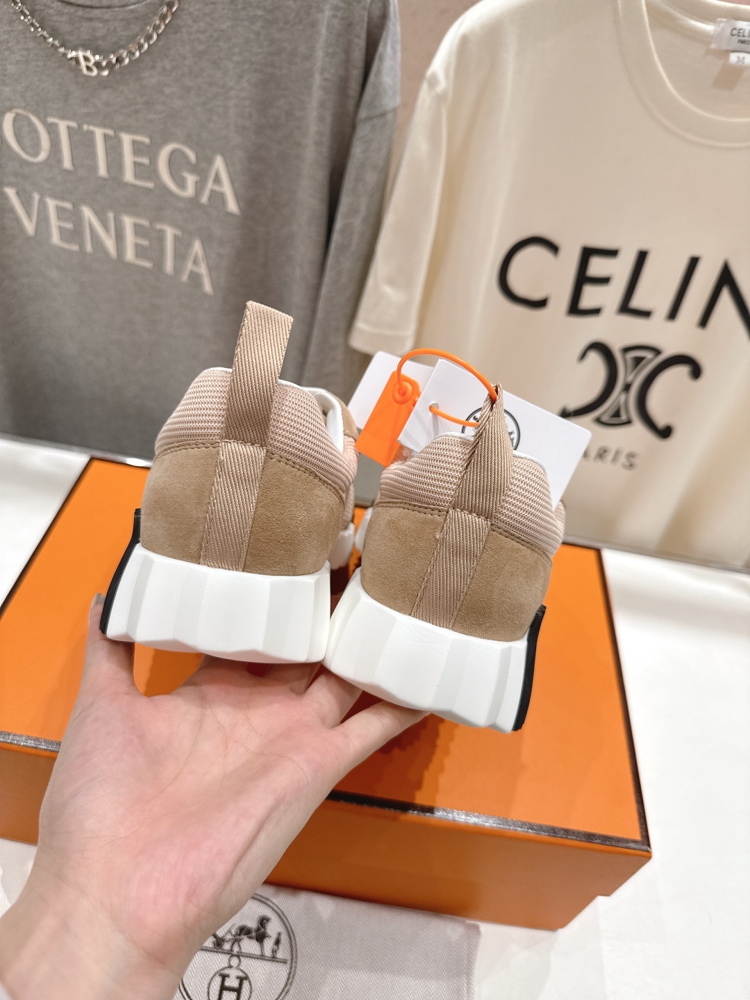 顶级版本 莞货 <下单请备注> 男码+10 Hermes/爱马仕H家25ss新款情侣运动休闲鞋跑步鞋~市