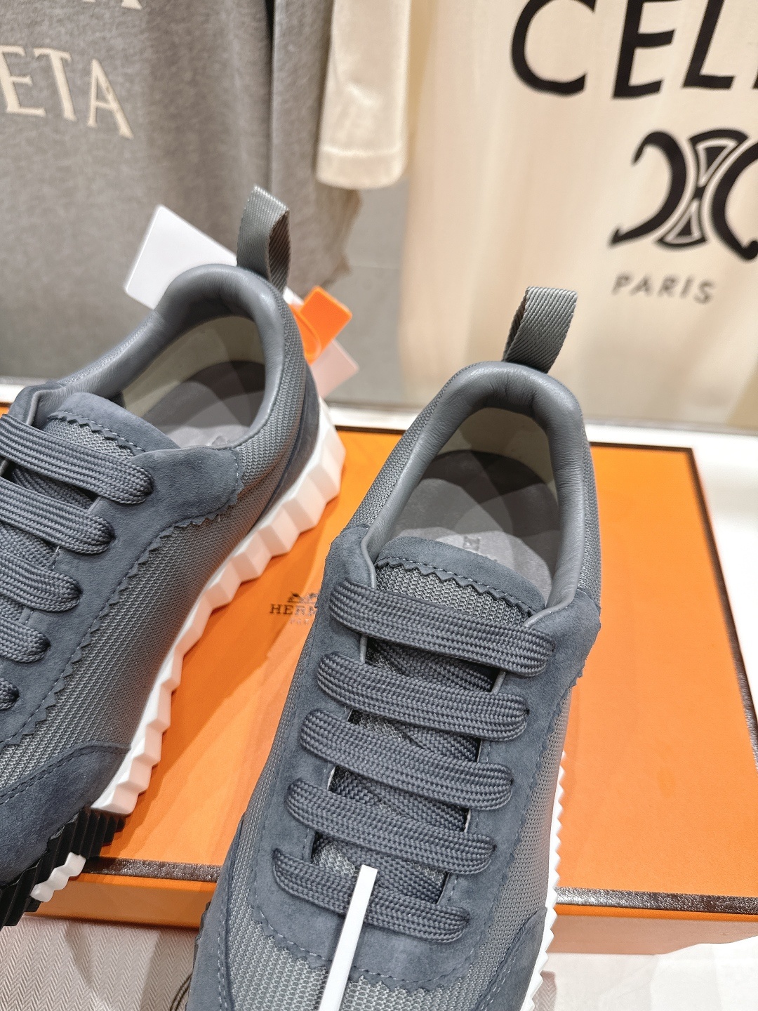 顶级版本 莞货 <下单请备注> 男码+10 Hermes/爱马仕H家25ss新款情侣运动休闲鞋跑步鞋~市