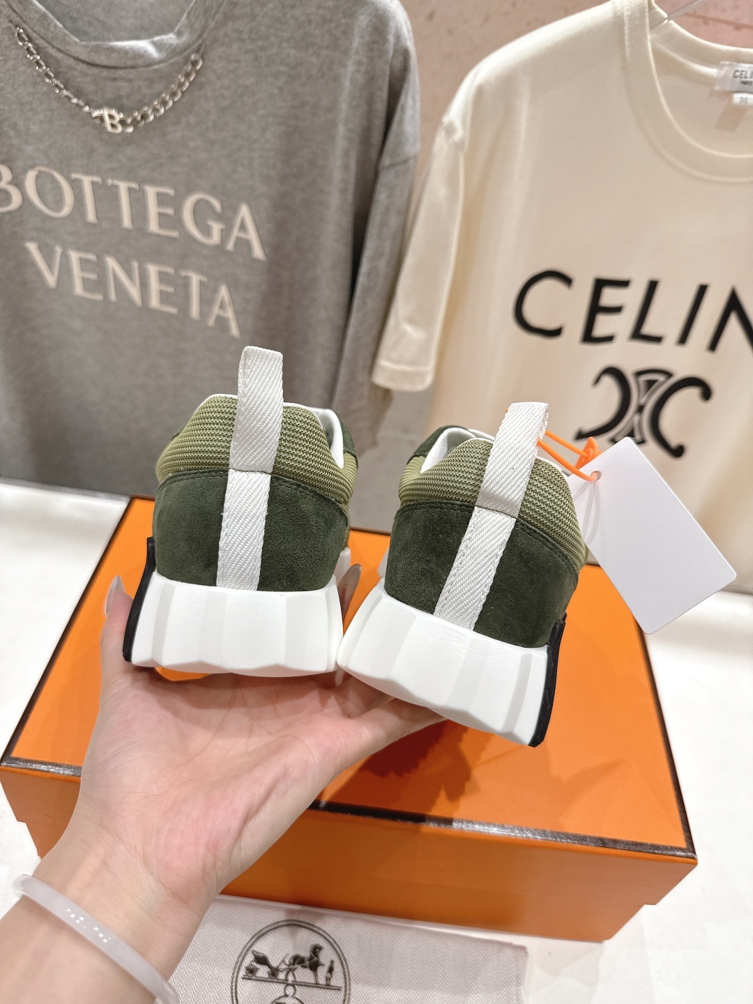 顶级版本 莞货 <下单请备注> 男码+10 Hermes/爱马仕H家25ss新款情侣运动休闲鞋跑步鞋~市