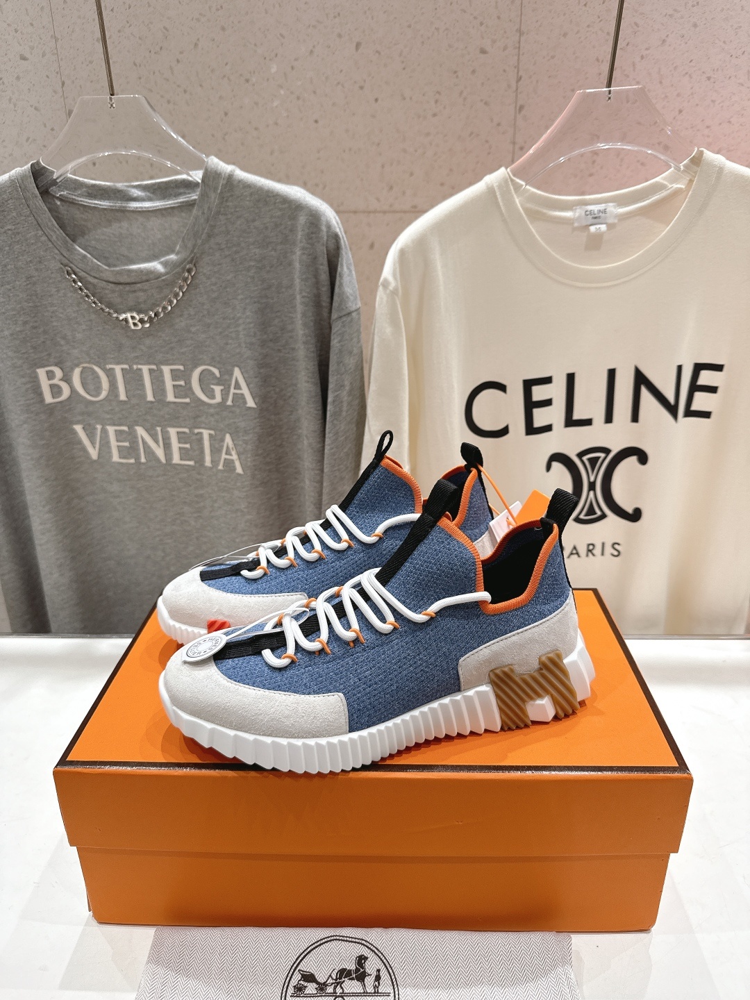 顶级版本 莞货 <下单请备注> 男码+10 Hermes/爱马仕H家25ss新款情侣运动休闲鞋跑步鞋~市