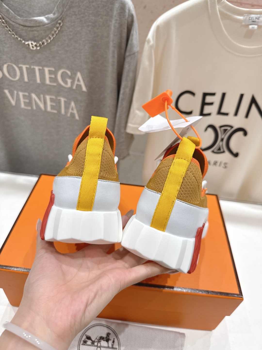 顶级版本 莞货 <下单请备注> 男码+10 Hermes/爱马仕H家25ss新款情侣运动休闲鞋跑步鞋~市