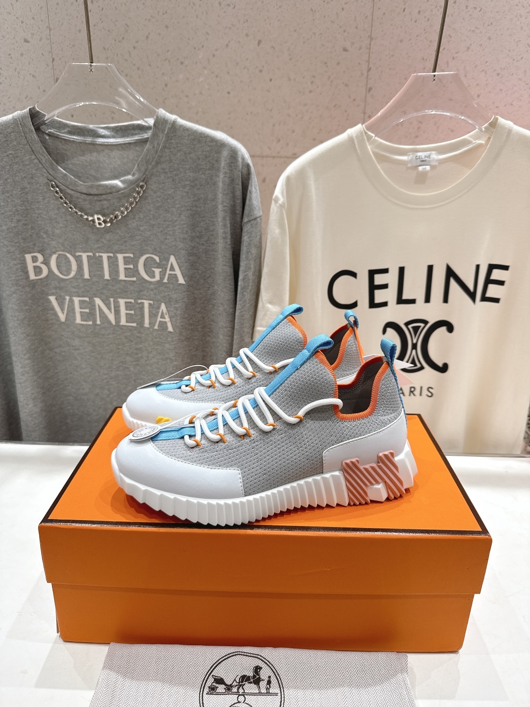 顶级版本 莞货 <下单请备注> 男码+10 Hermes/爱马仕H家25ss新款情侣运动休闲鞋跑步鞋~市
