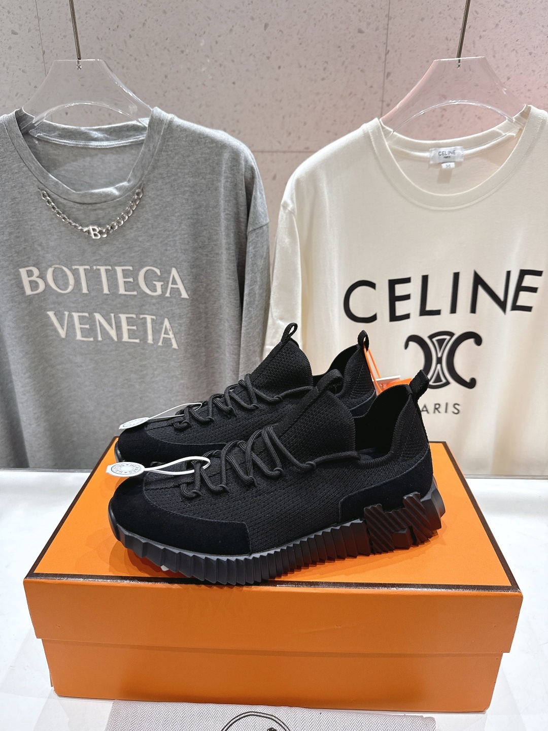 顶级版本 莞货 <下单请备注> 男码+10 Hermes/爱马仕H家25ss新款情侣运动休闲鞋跑步鞋~市