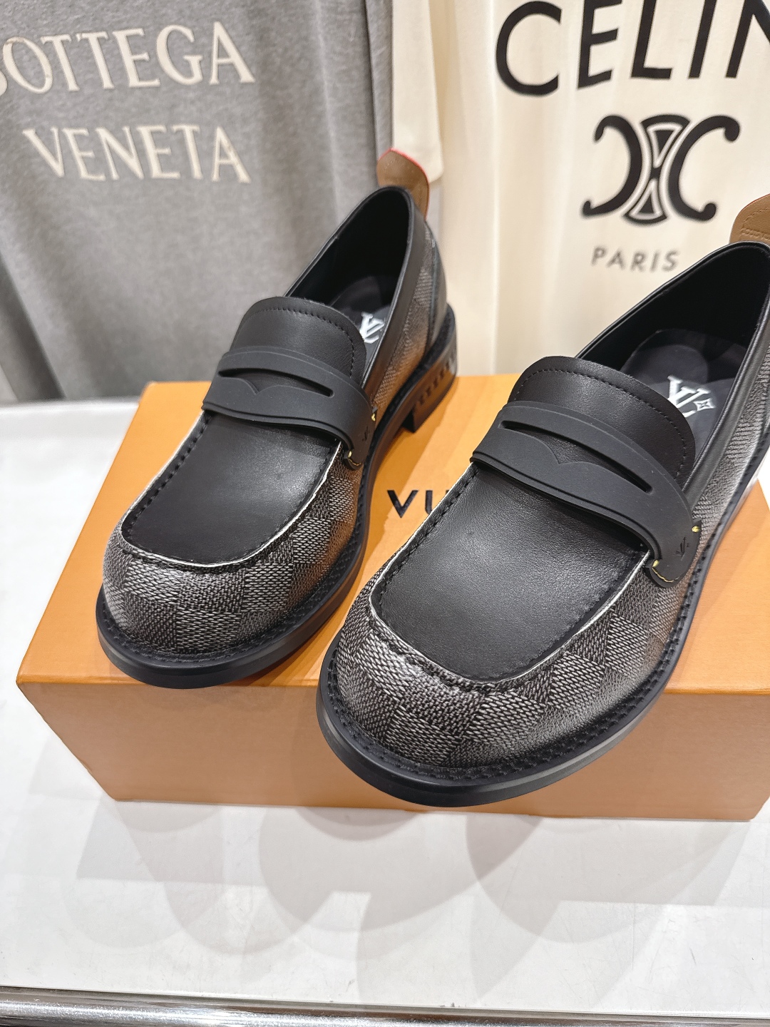 高版本出厂 情侣款 LOUIS VUITTON ss25 LV驴牌新款厚底大头鞋情侣休闲鞋乐福鞋本款 乐