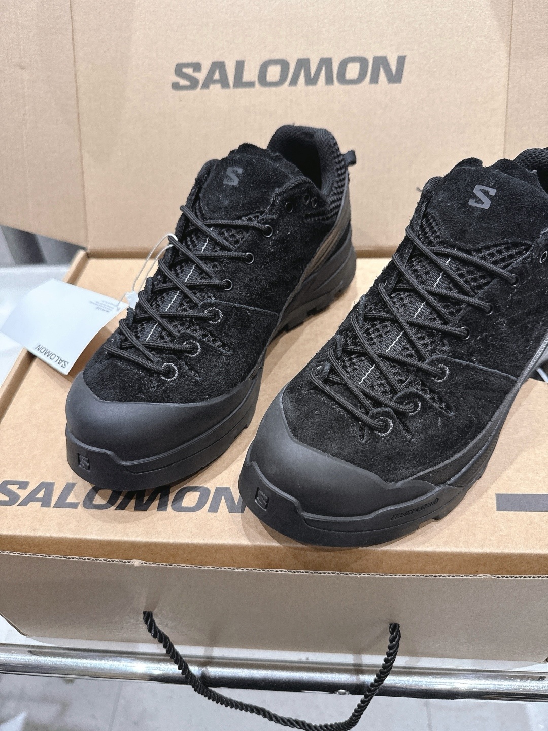 高版本出厂 情侣款 Salomon萨洛蒙~F055 2025ss最新款休闲运动鞋厚底登山德比鞋跑步鞋~男