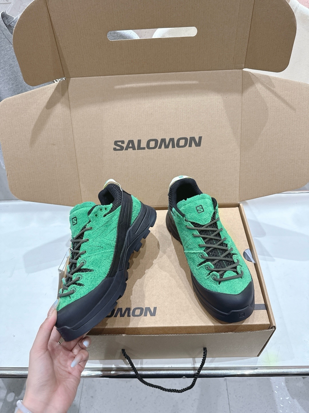 高版本出厂 情侣款 Salomon萨洛蒙~F055 2025ss最新款休闲运动鞋厚底登山德比鞋跑步鞋~男