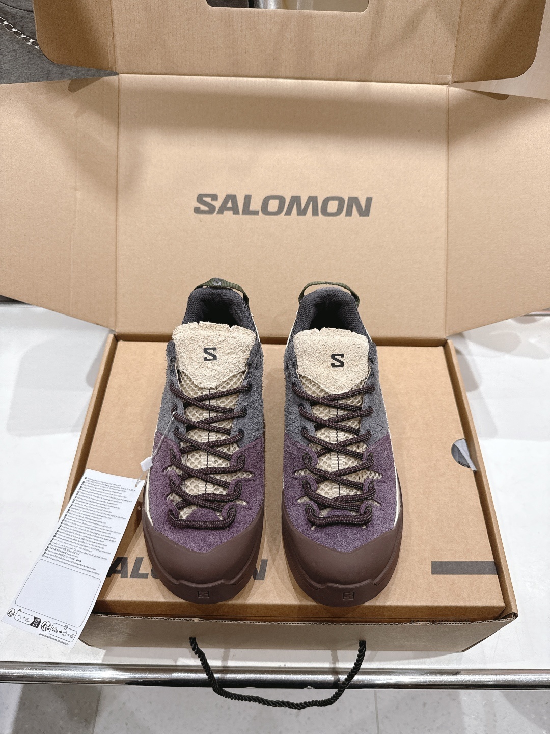 高版本出厂 情侣款 Salomon萨洛蒙~F055 2025ss最新款休闲运动鞋厚底登山德比鞋跑步鞋~男
