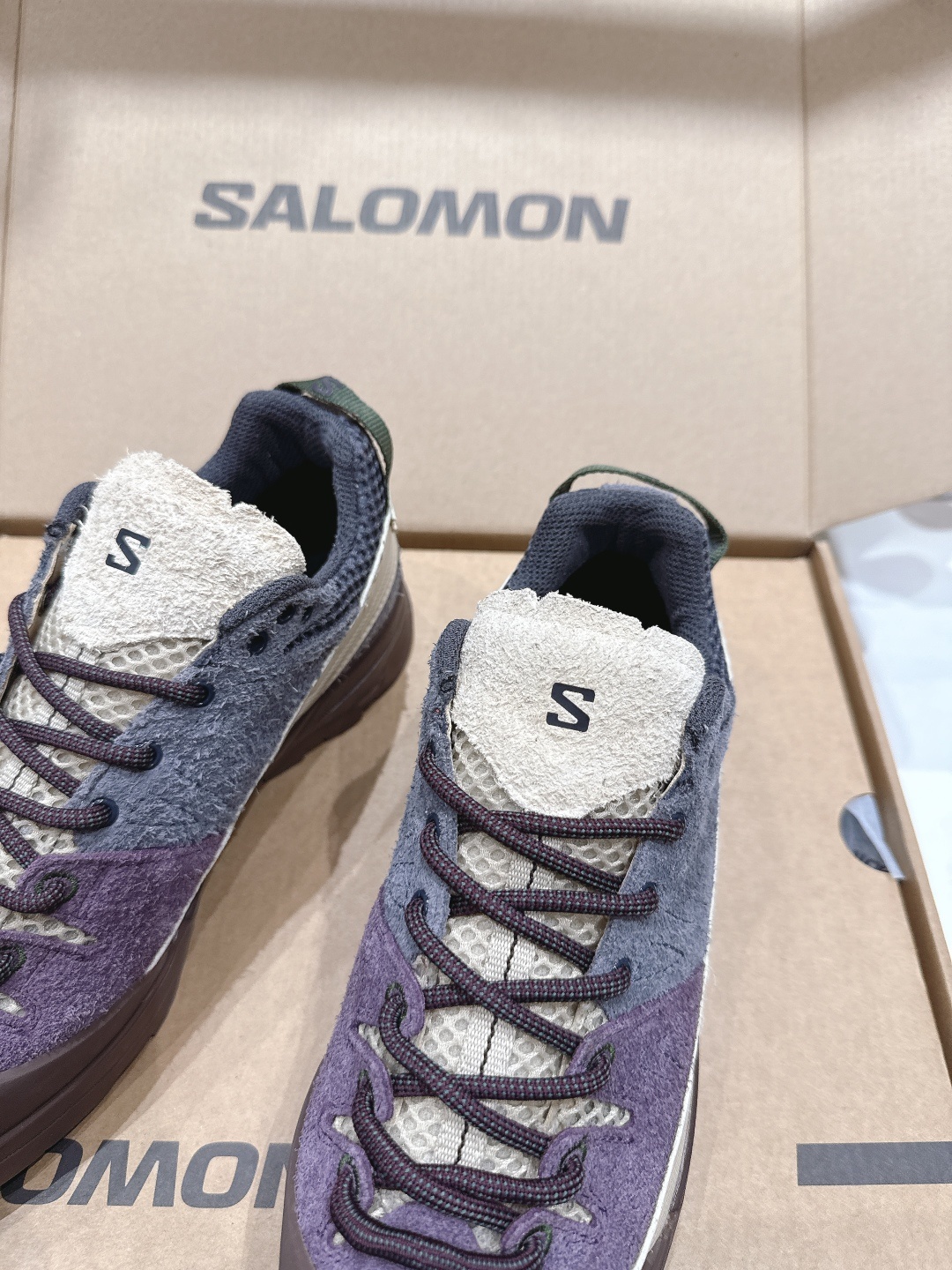 高版本出厂 情侣款 Salomon萨洛蒙~F055 2025ss最新款休闲运动鞋厚底登山德比鞋跑步鞋~男