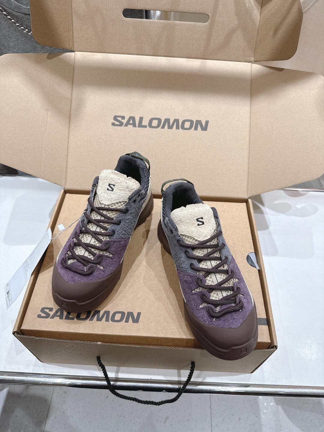 高版本出厂 情侣款 Salomon萨洛蒙~F055 2025ss最新款休闲运动鞋厚底登山德比鞋跑步鞋~男