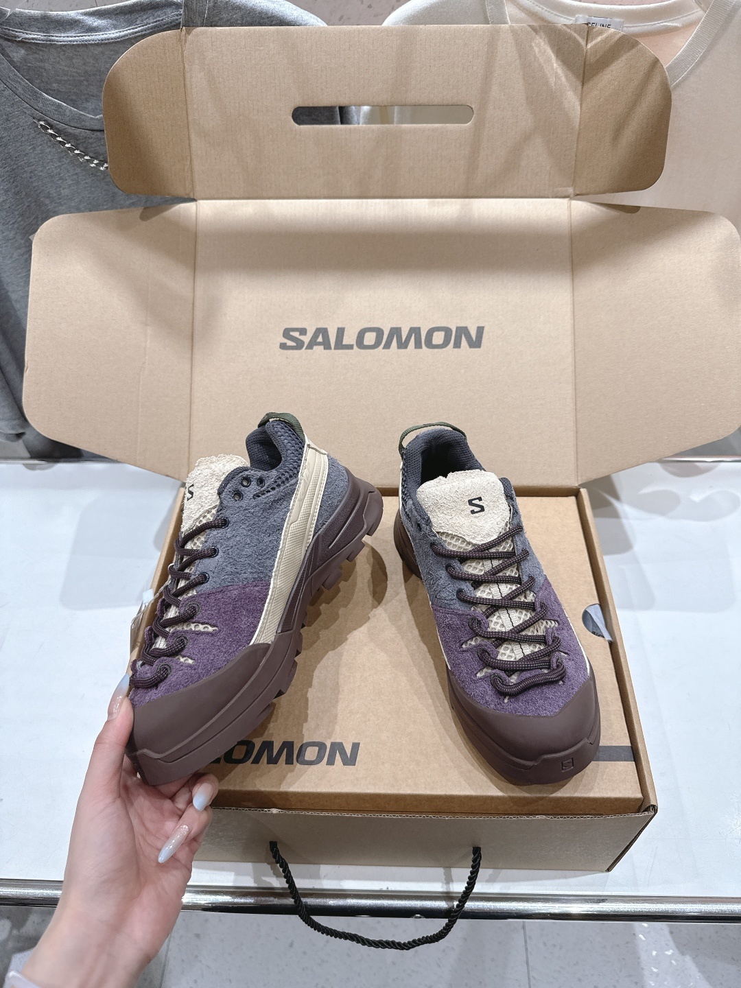 高版本出厂 情侣款 Salomon萨洛蒙~F055 2025ss最新款休闲运动鞋厚底登山德比鞋跑步鞋~男