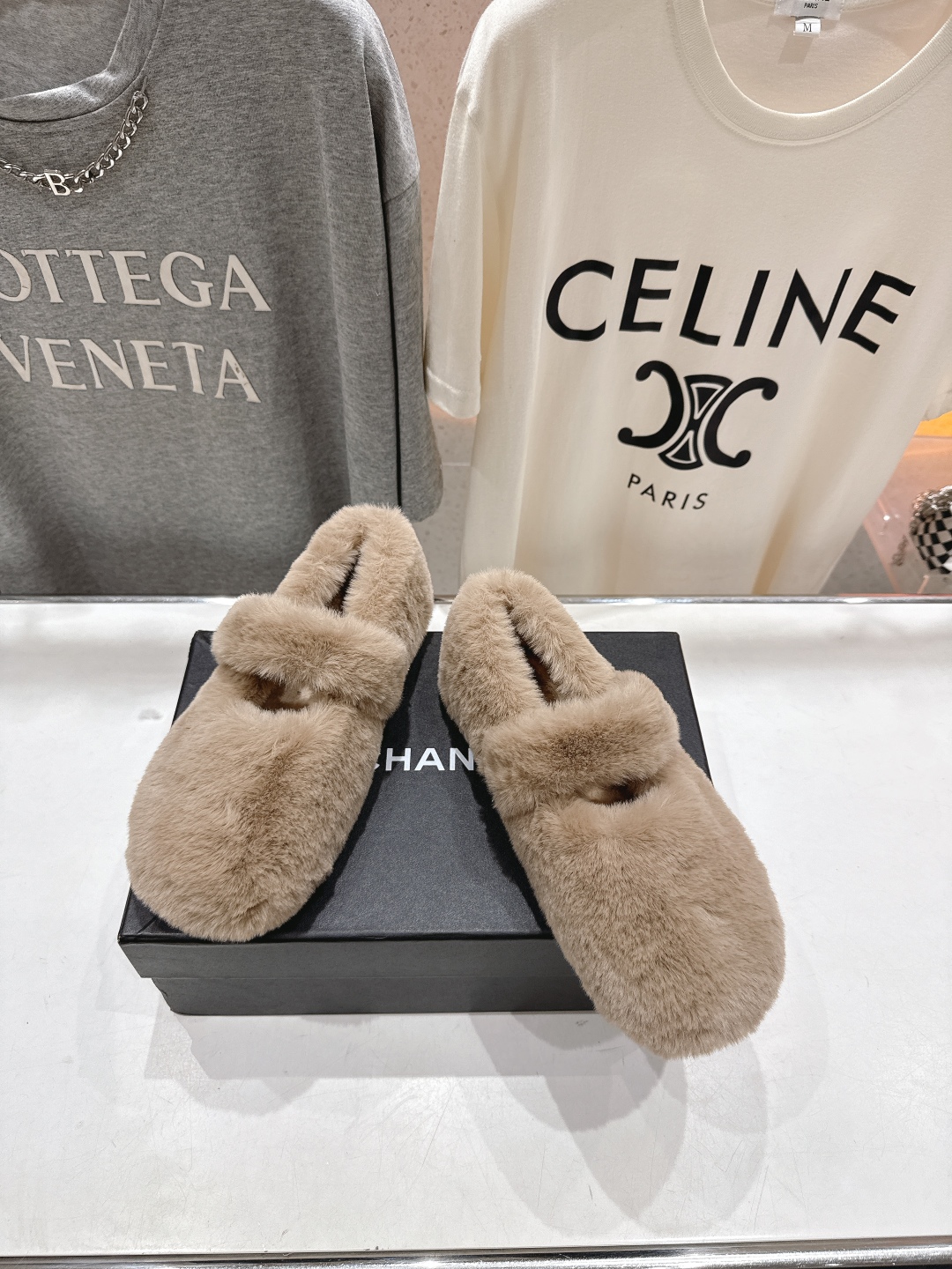 高版本出厂 Chanel.VintageF036 2025ss小香秋冬新款一脚蹬毛毛鞋玛丽珍乐福鞋休闲单