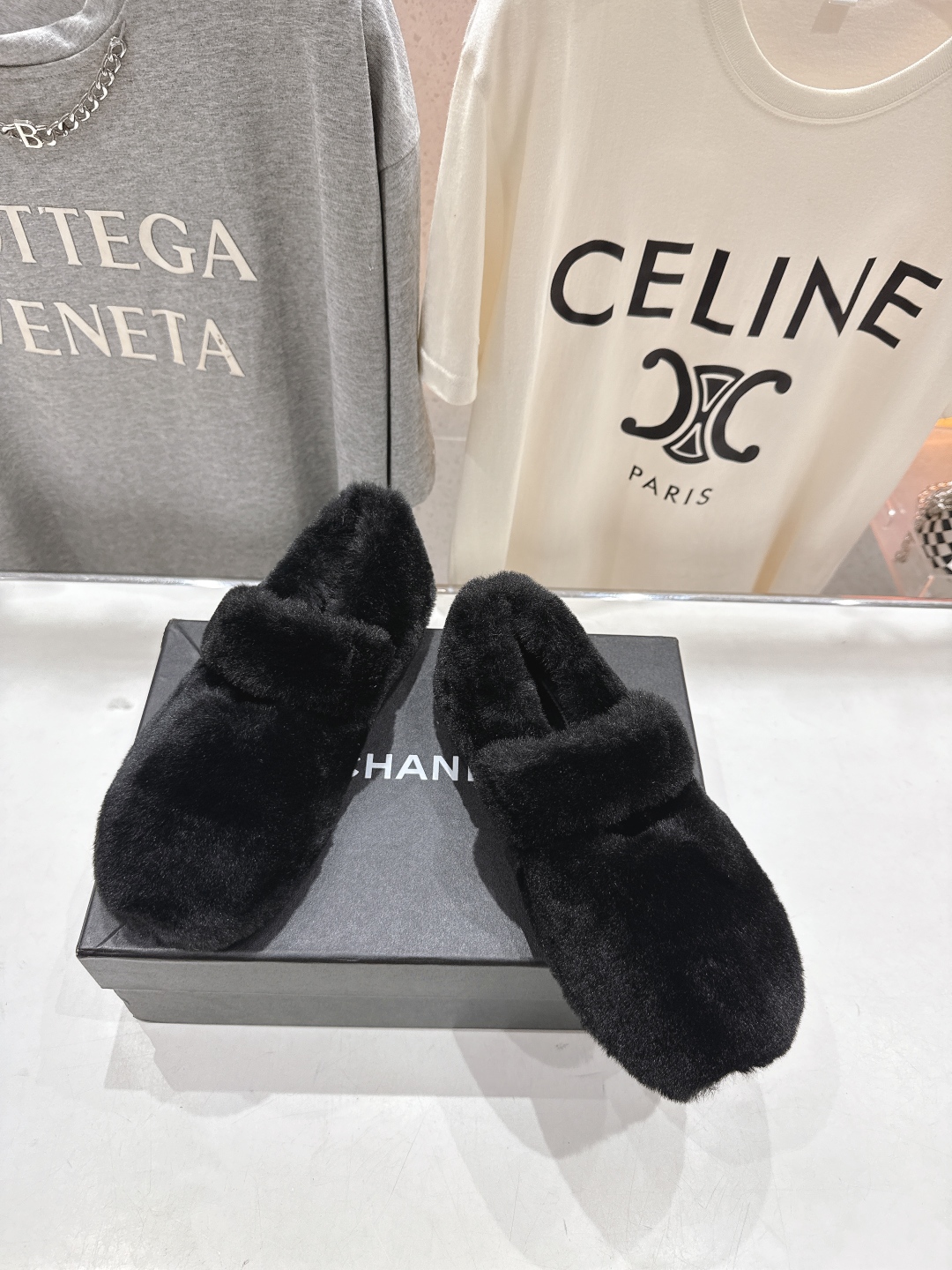 高版本出厂 Chanel.VintageF036 2025ss小香秋冬新款一脚蹬毛毛鞋玛丽珍乐福鞋休闲单
