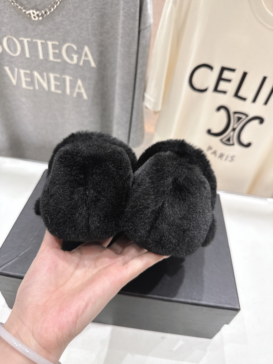 高版本出厂 Chanel.VintageF036 2025ss小香秋冬新款一脚蹬毛毛鞋玛丽珍乐福鞋休闲单