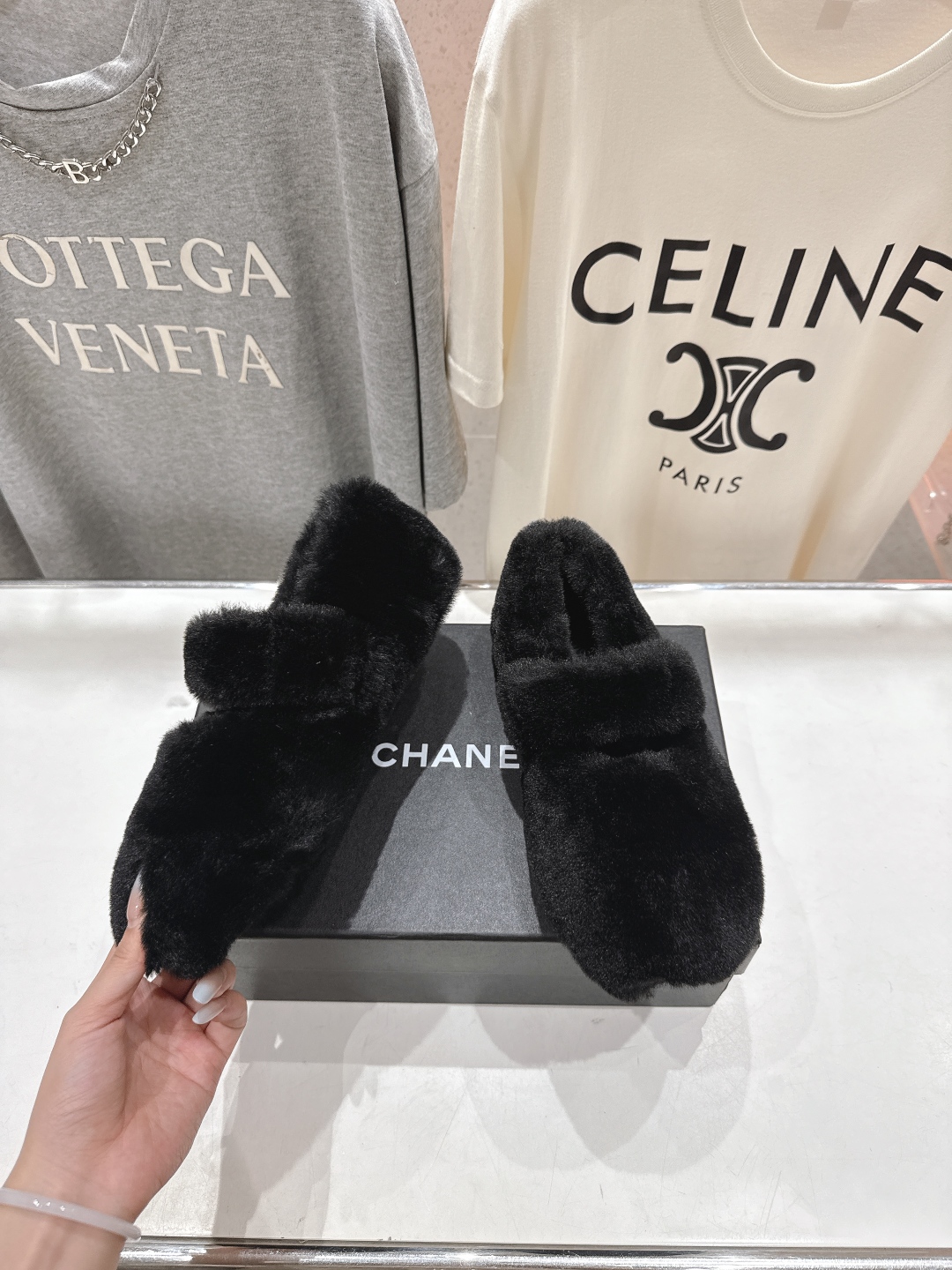 高版本出厂 Chanel.VintageF036 2025ss小香秋冬新款一脚蹬毛毛鞋玛丽珍乐福鞋休闲单