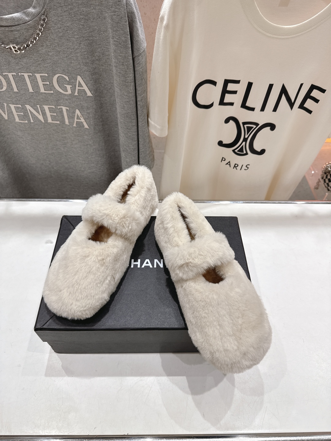 高版本出厂 Chanel.VintageF036 2025ss小香秋冬新款一脚蹬毛毛鞋玛丽珍乐福鞋休闲单