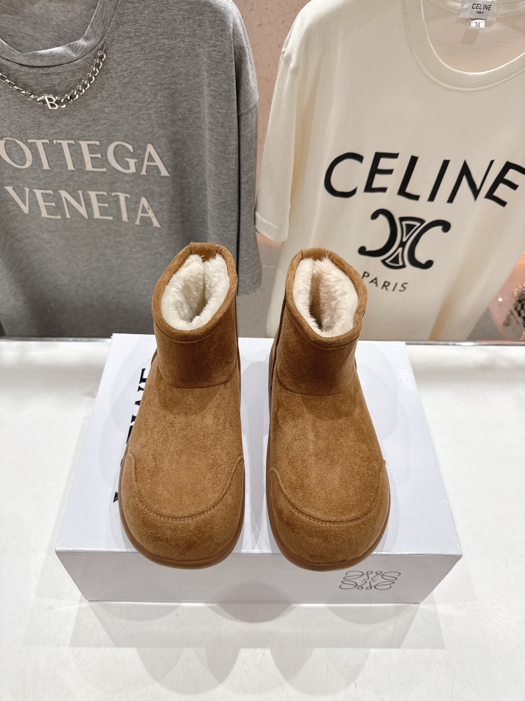 高版本出厂 Loewe/罗意威F036 25ss冬季最新皮毛一体雪地靴羊毛靴短靴原版购入开发 顶级版本 
