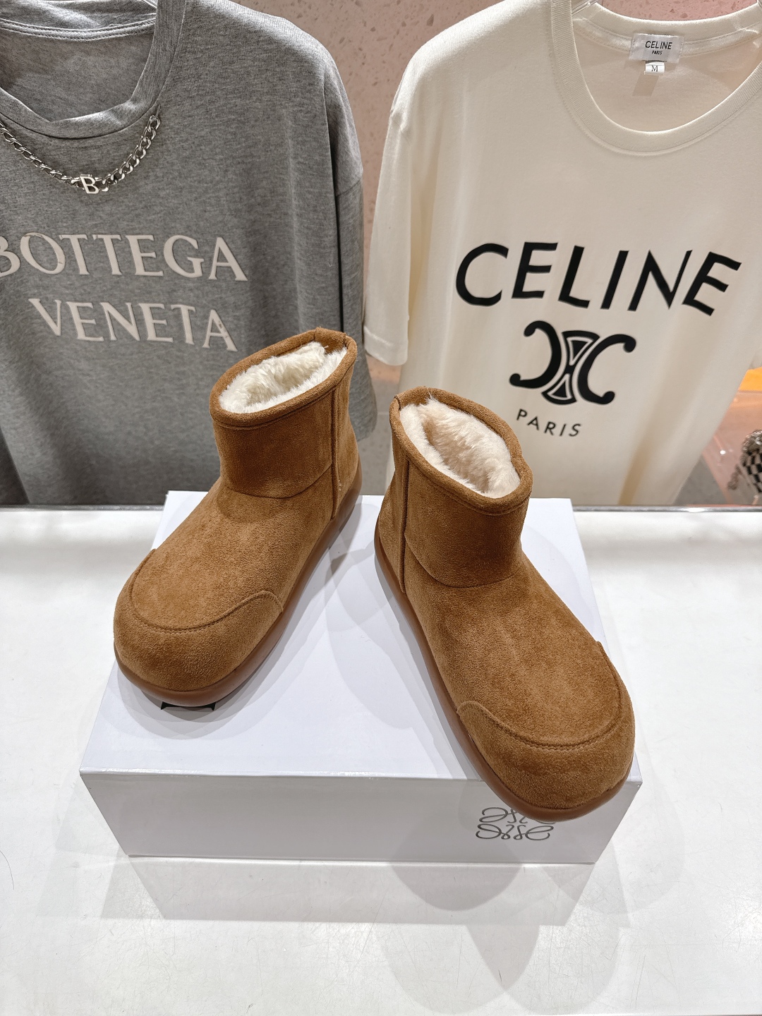 高版本出厂 Loewe/罗意威F036 25ss冬季最新皮毛一体雪地靴羊毛靴短靴原版购入开发 顶级版本 