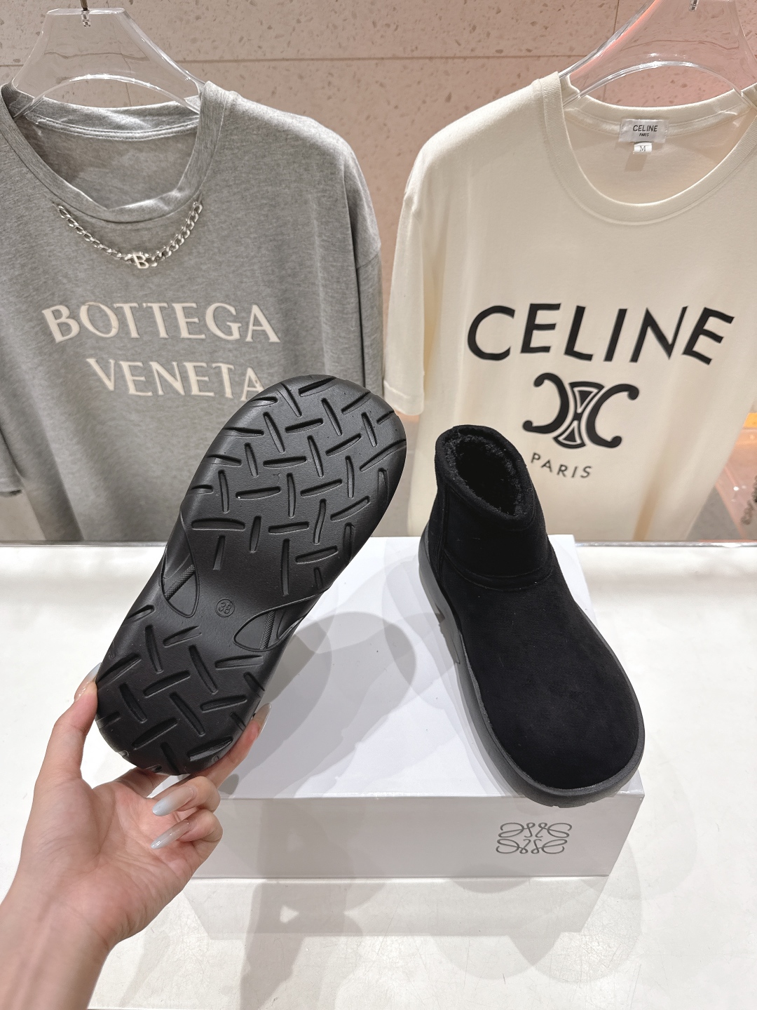 高版本出厂 Loewe/罗意威F036 25ss冬季最新皮毛一体雪地靴羊毛靴短靴原版购入开发 顶级版本 