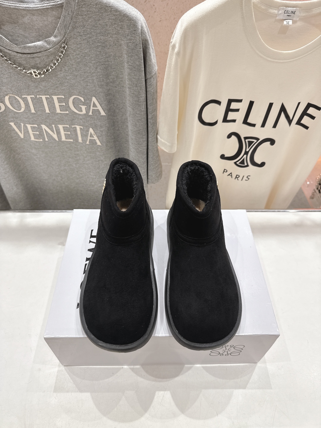 高版本出厂 Loewe/罗意威F036 25ss冬季最新皮毛一体雪地靴羊毛靴短靴原版购入开发 顶级版本 