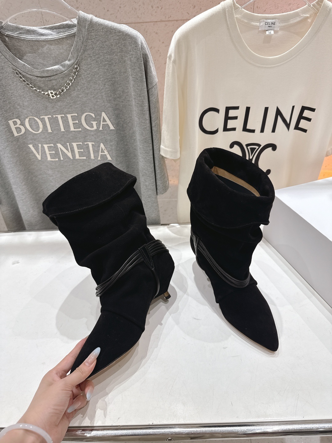 高版本出厂 ISABEL MARANT/伊莎贝尔F028 2025ss新款印第安风高跟短靴西部靴堆堆靴超