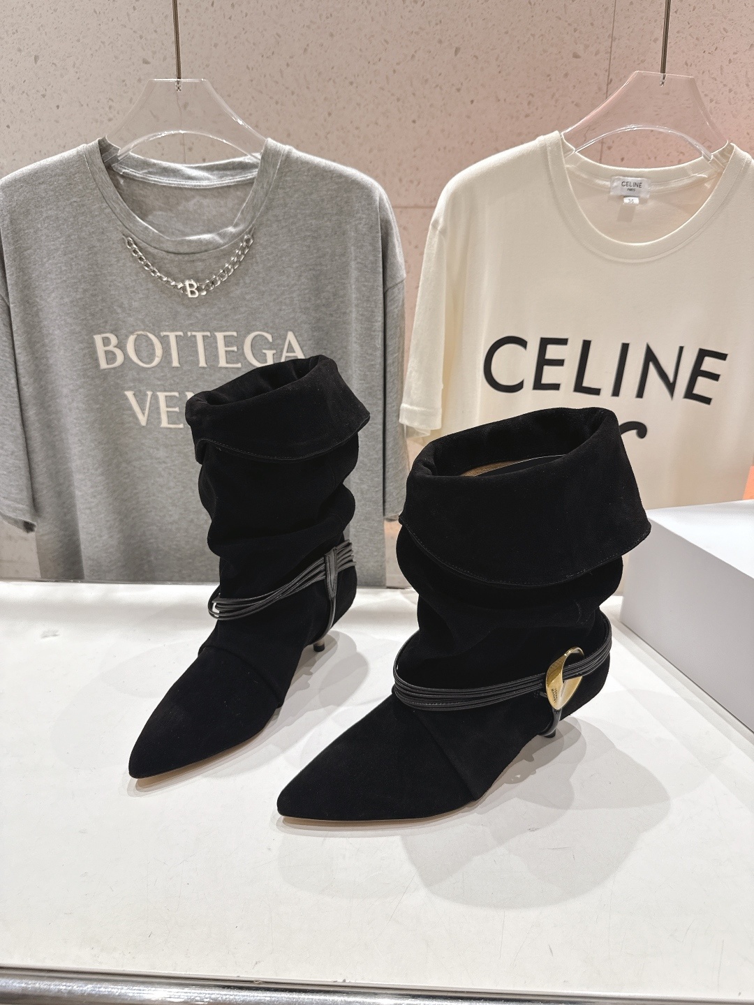 高版本出厂 ISABEL MARANT/伊莎贝尔F028 2025ss新款印第安风高跟短靴西部靴堆堆靴超