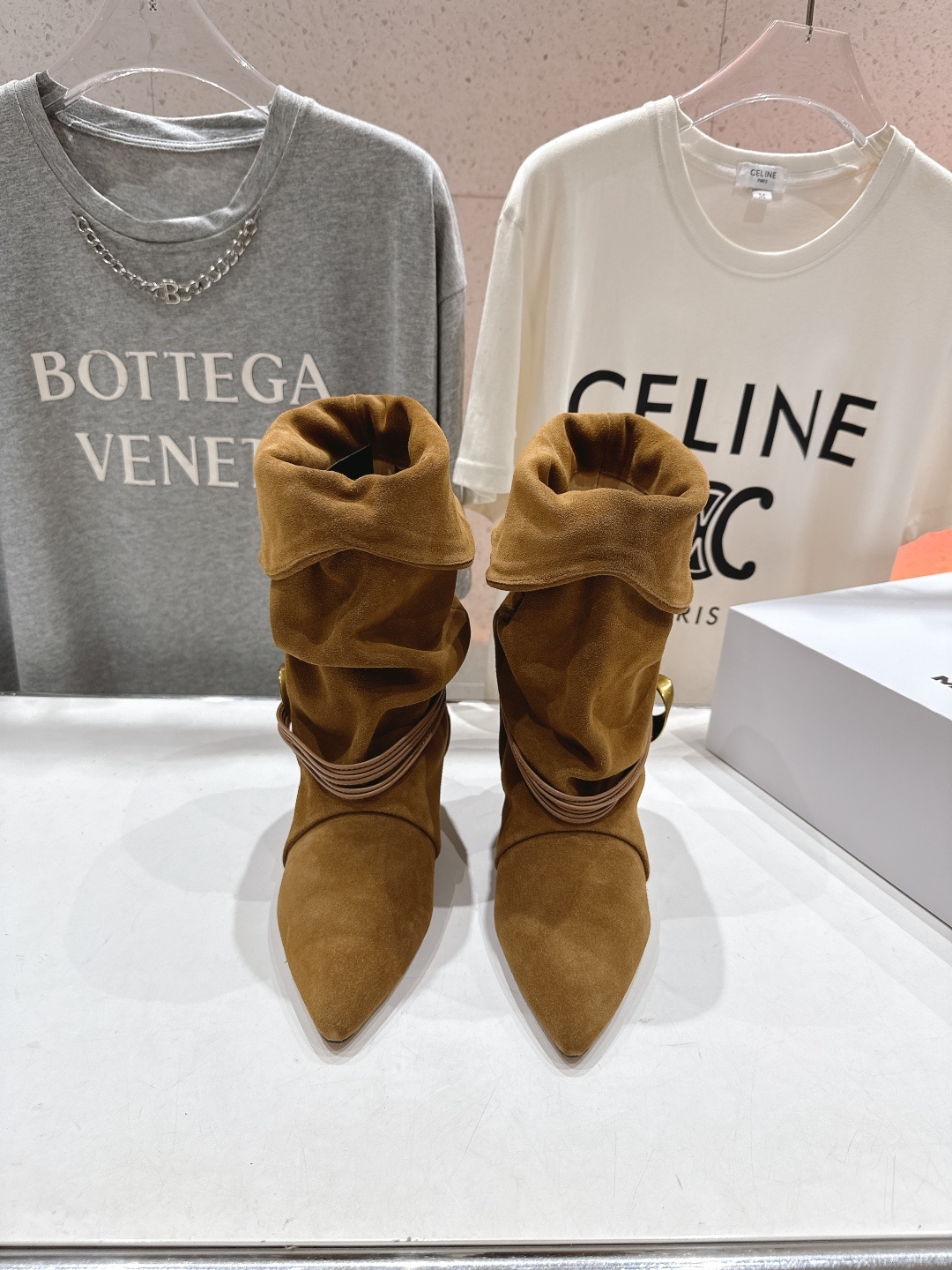高版本出厂 ISABEL MARANT/伊莎贝尔F028 2025ss新款印第安风高跟短靴西部靴堆堆靴超