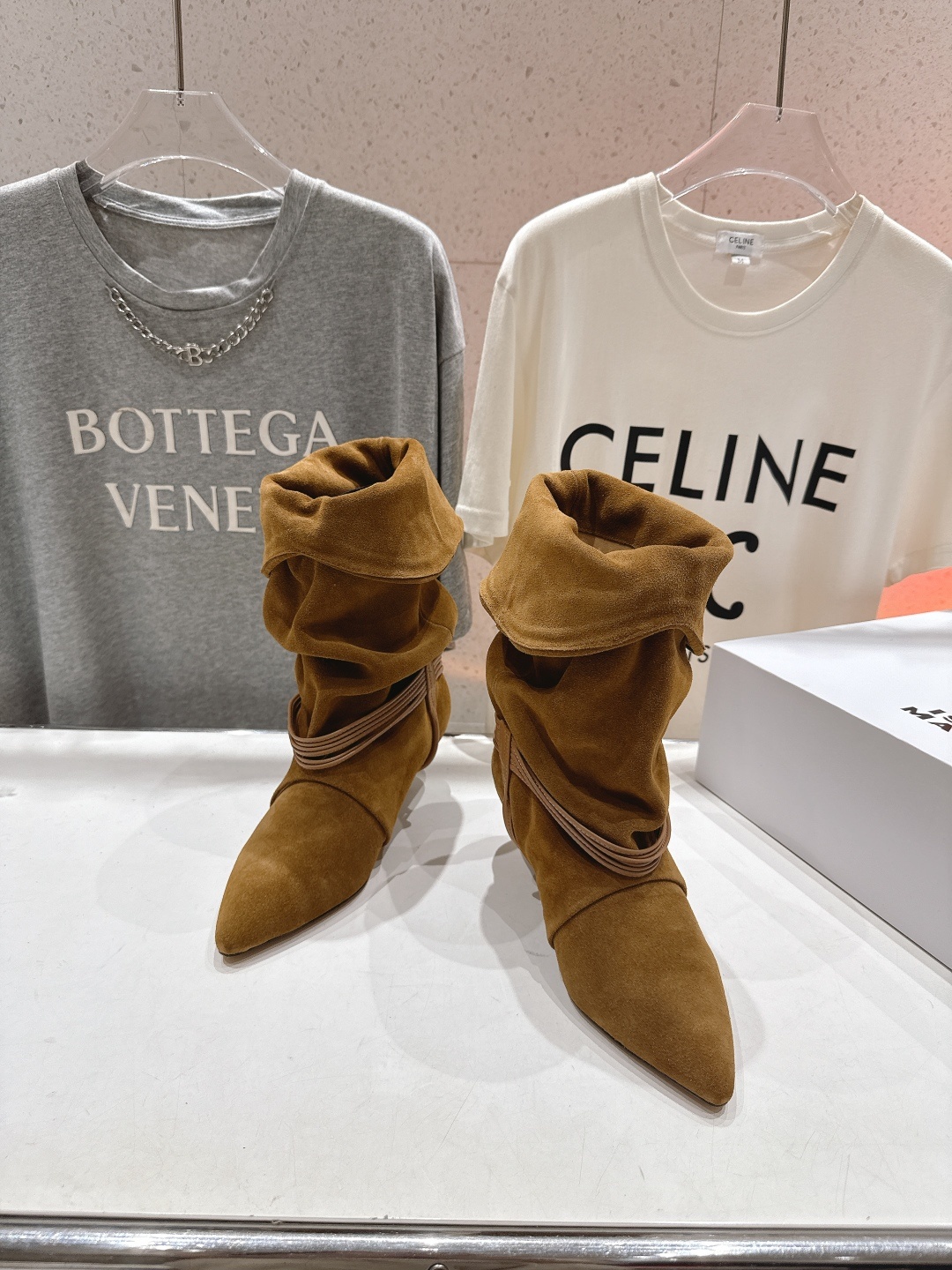 高版本出厂 ISABEL MARANT/伊莎贝尔F028 2025ss新款印第安风高跟短靴西部靴堆堆靴超