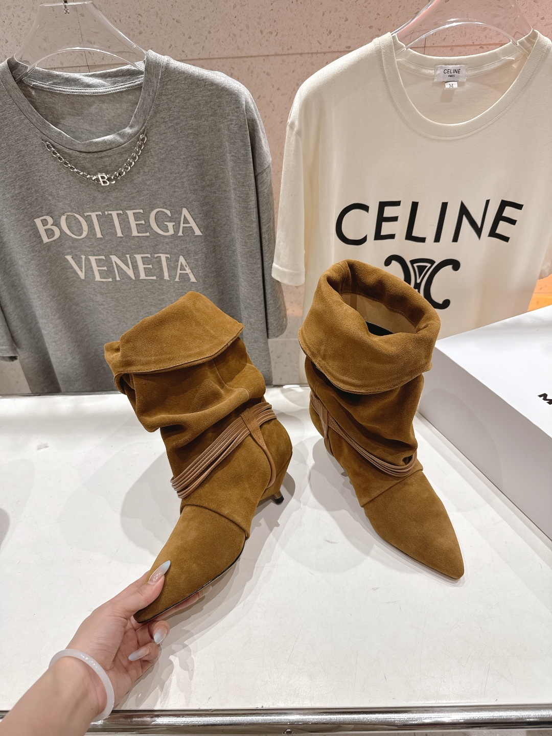 高版本出厂 ISABEL MARANT/伊莎贝尔F028 2025ss新款印第安风高跟短靴西部靴堆堆靴超