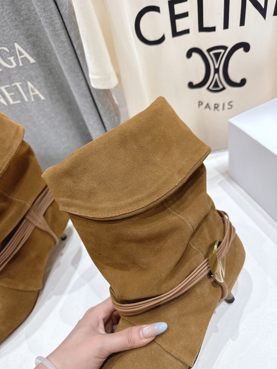 高版本出厂 ISABEL MARANT/伊莎贝尔F028 2025ss新款印第安风高跟短靴西部靴堆堆靴超