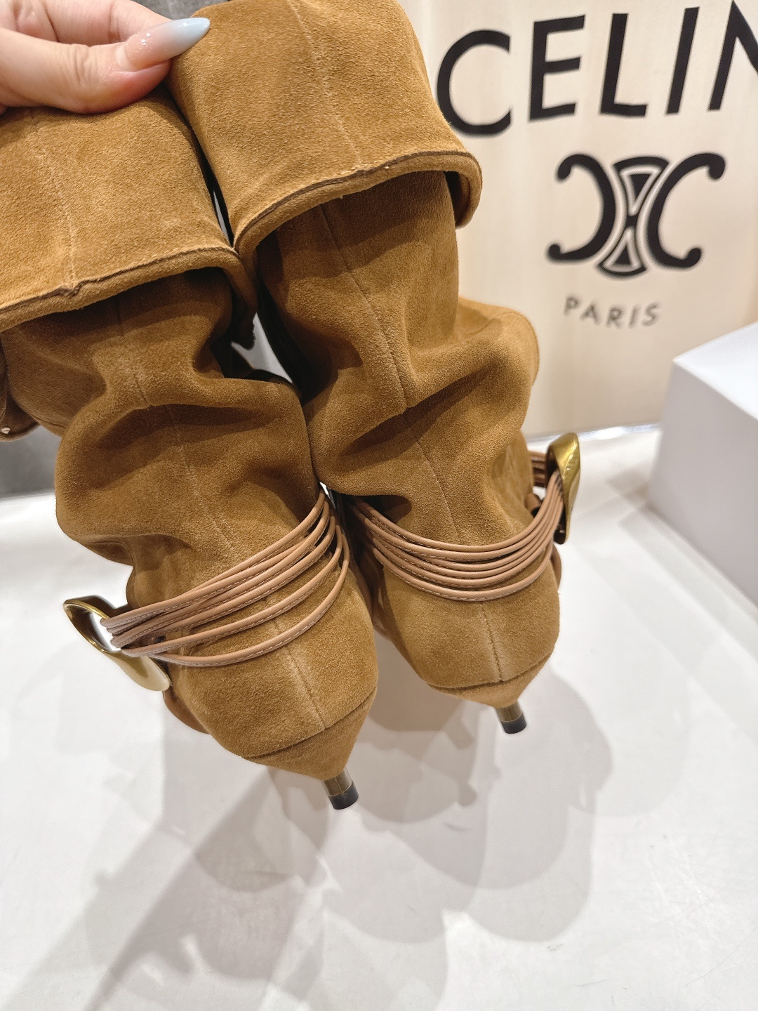 高版本出厂 ISABEL MARANT/伊莎贝尔F028 2025ss新款印第安风高跟短靴西部靴堆堆靴超