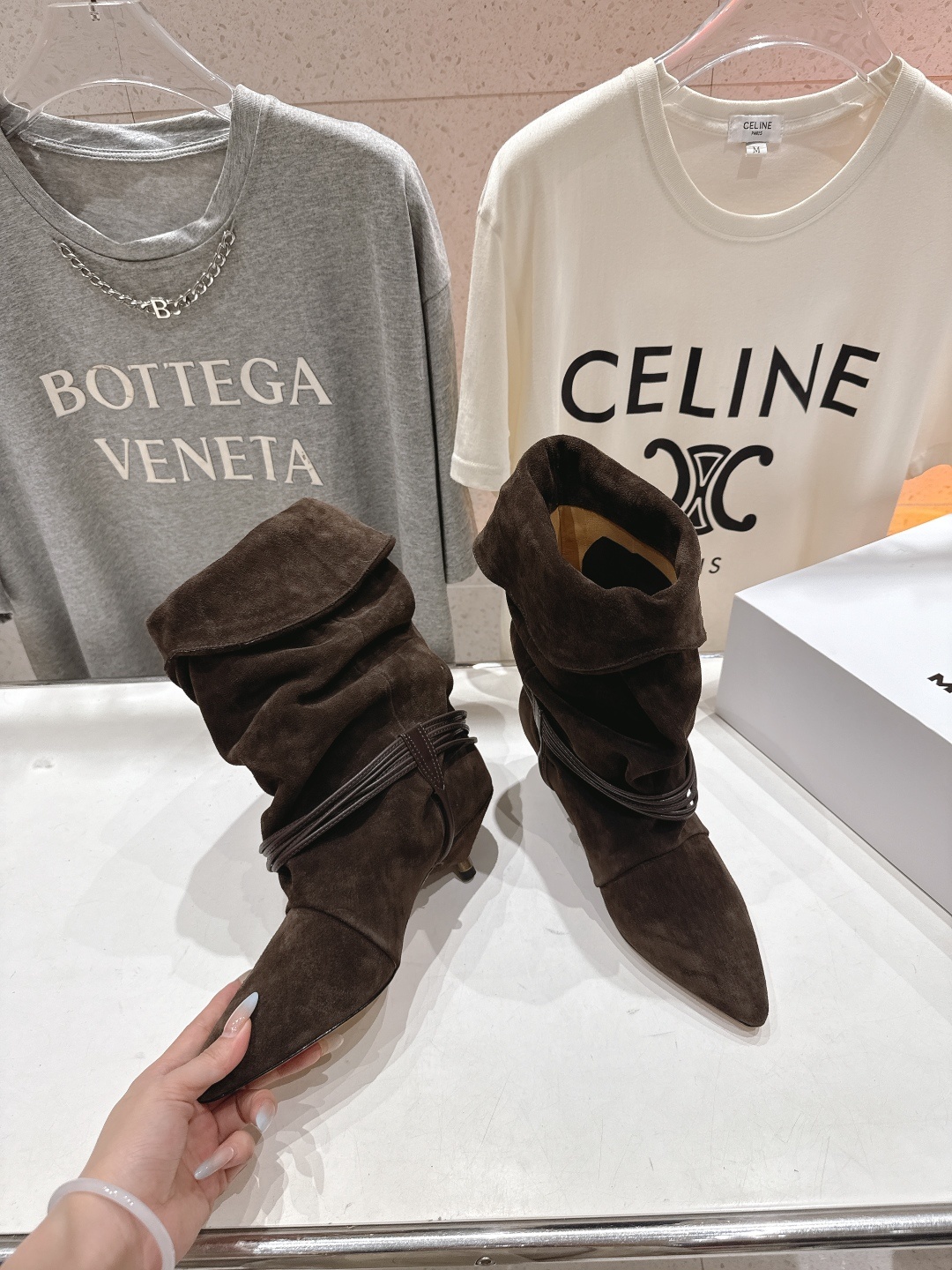 高版本出厂 ISABEL MARANT/伊莎贝尔F028 2025ss新款印第安风高跟短靴西部靴堆堆靴超