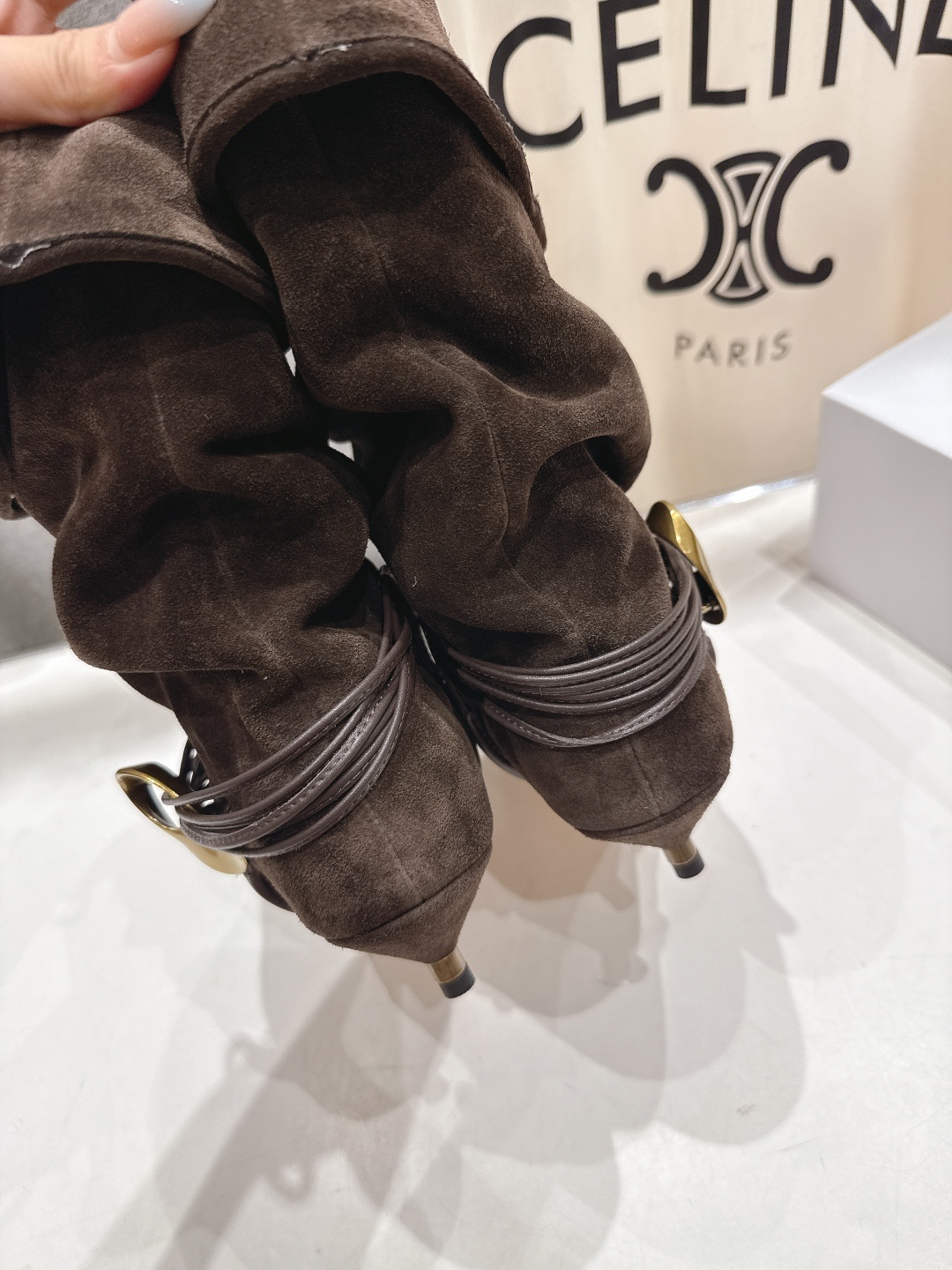高版本出厂 ISABEL MARANT/伊莎贝尔F028 2025ss新款印第安风高跟短靴西部靴堆堆靴超
