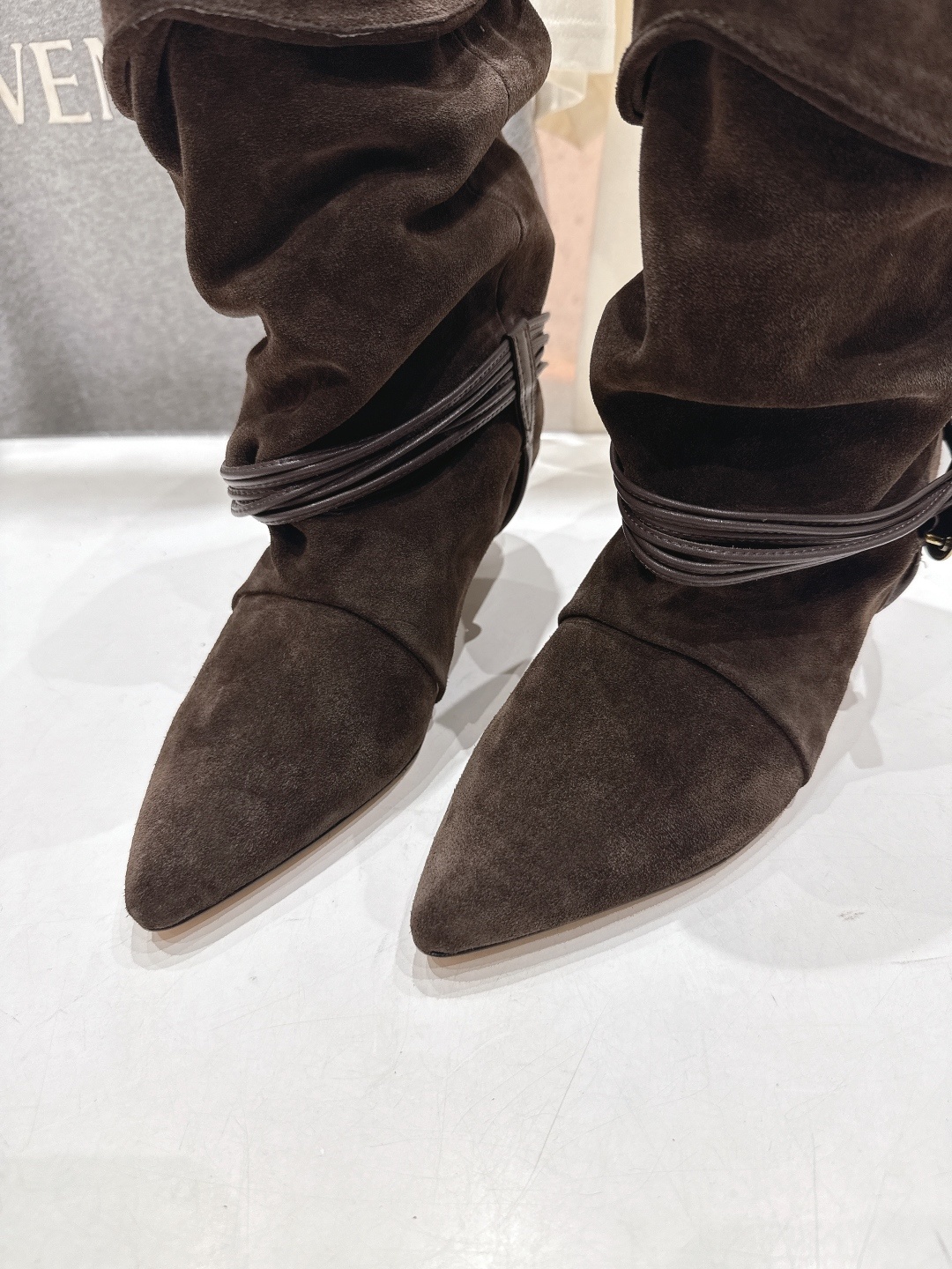 高版本出厂 ISABEL MARANT/伊莎贝尔F028 2025ss新款印第安风高跟短靴西部靴堆堆靴超