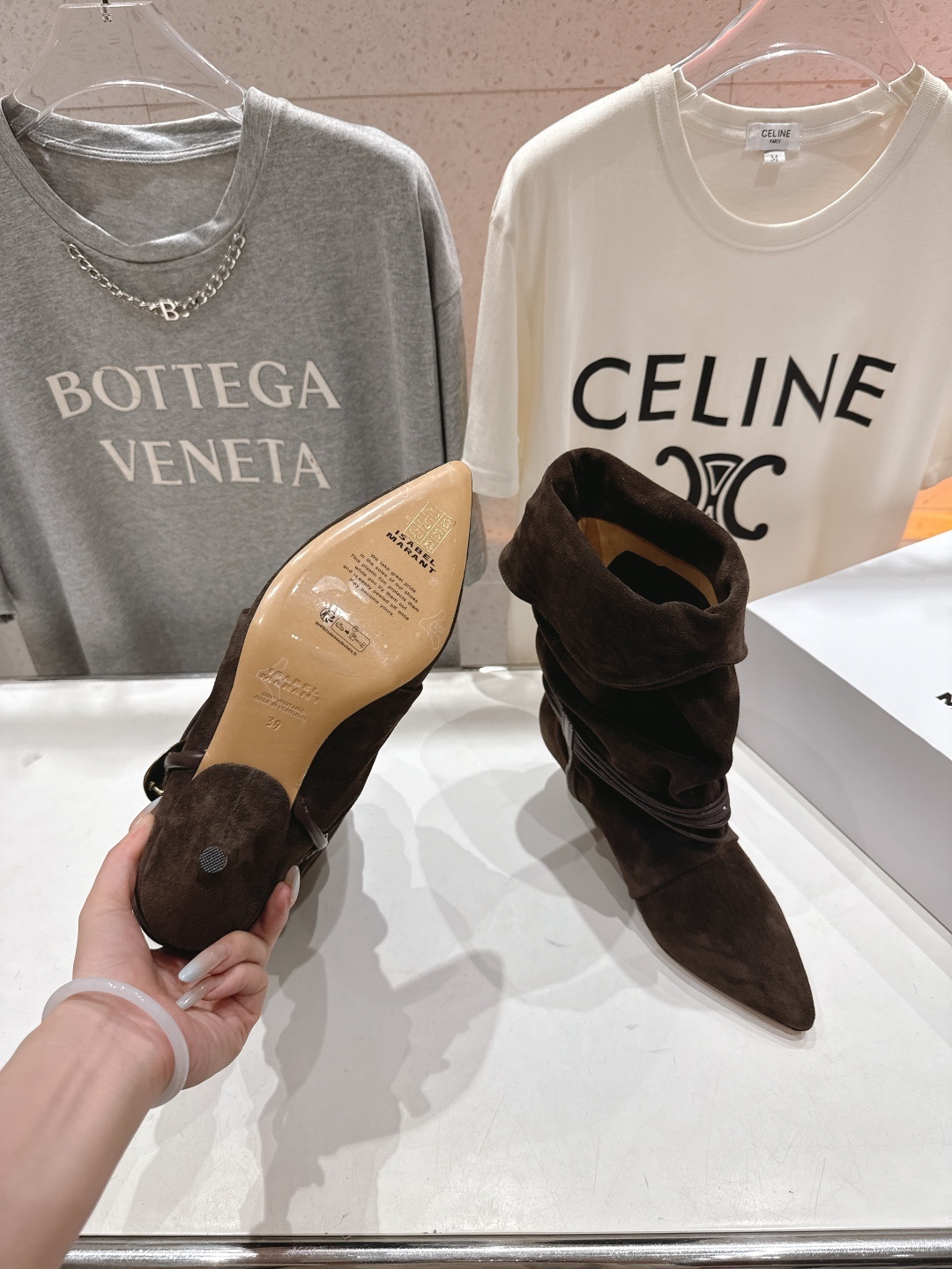 高版本出厂 ISABEL MARANT/伊莎贝尔F028 2025ss新款印第安风高跟短靴西部靴堆堆靴超
