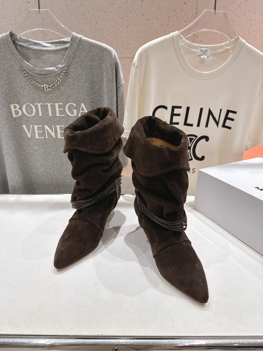高版本出厂 ISABEL MARANT/伊莎贝尔F028 2025ss新款印第安风高跟短靴西部靴堆堆靴超