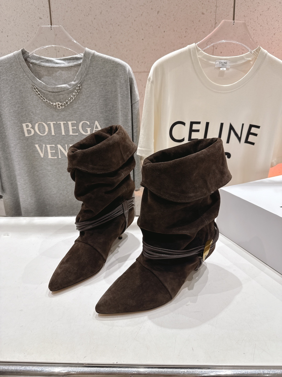 高版本出厂 ISABEL MARANT/伊莎贝尔F028 2025ss新款印第安风高跟短靴西部靴堆堆靴超