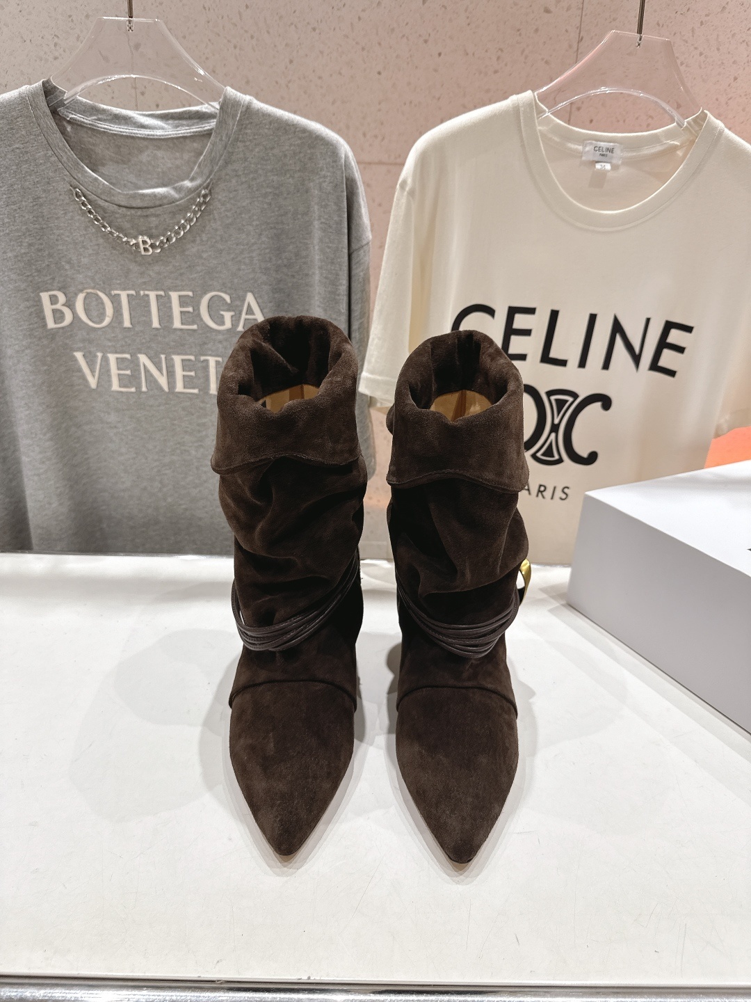 高版本出厂 ISABEL MARANT/伊莎贝尔F028 2025ss新款印第安风高跟短靴西部靴堆堆靴超